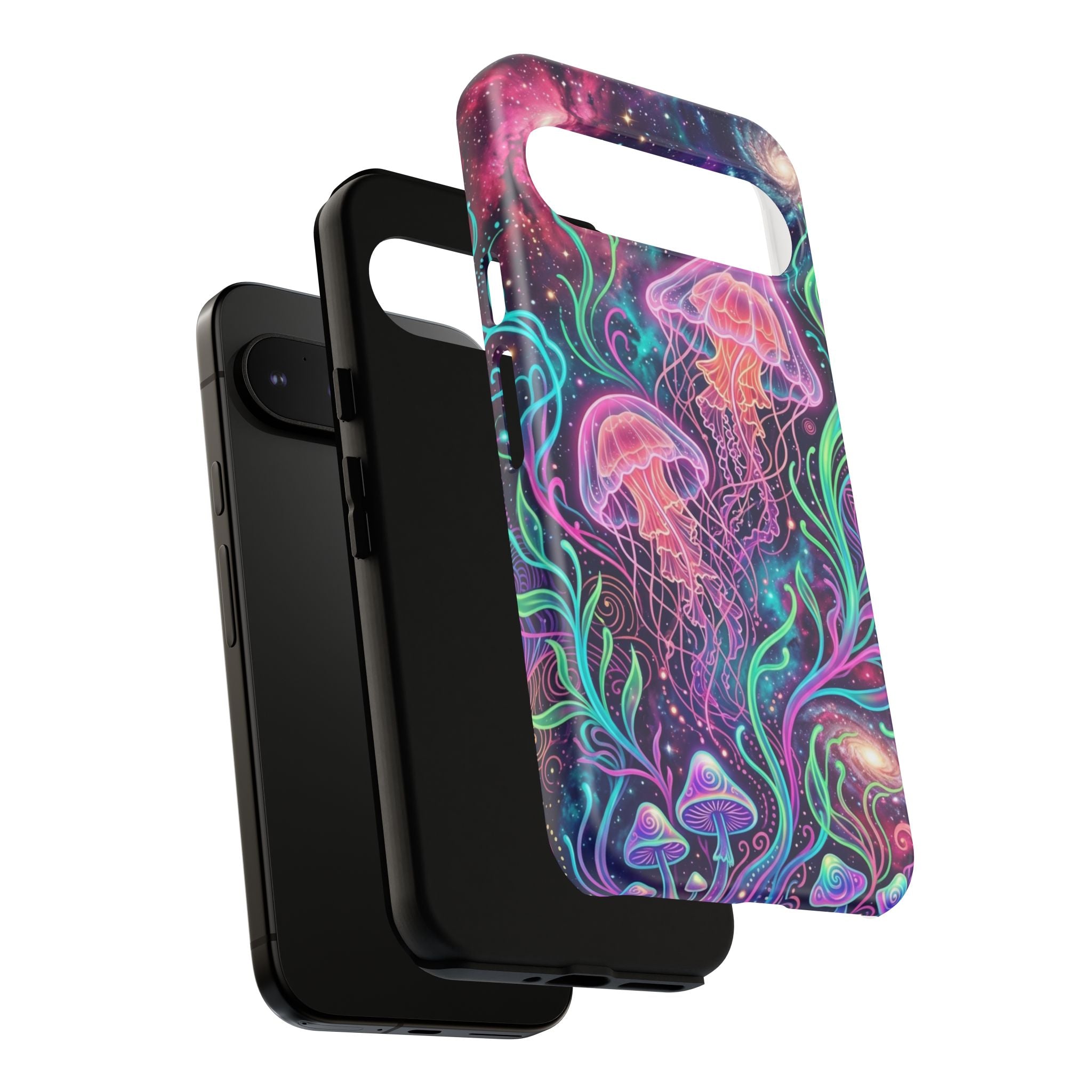 Jellyfish Galaxy Phone Case – Neon Sea Mushroom Tough Case