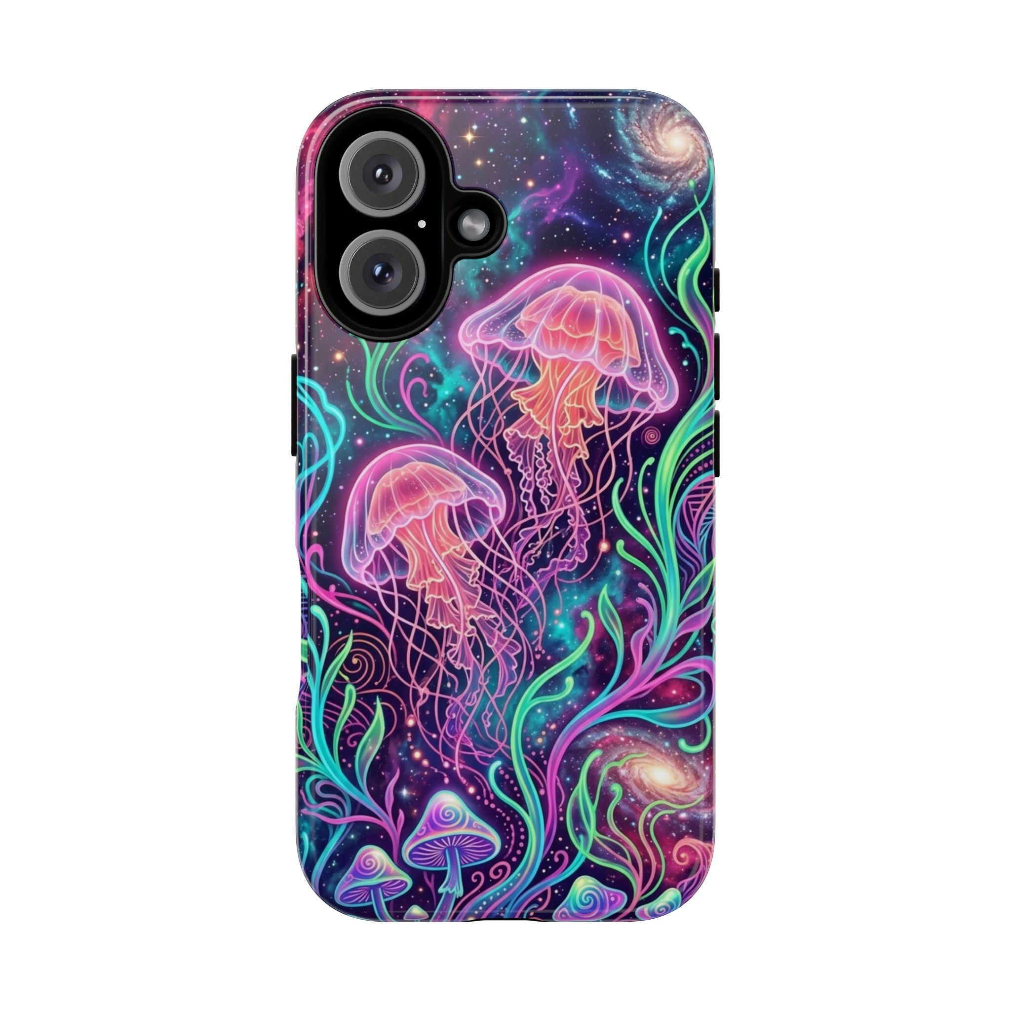 Jellyfish Galaxy Phone Case – Neon Sea Mushroom Tough Case