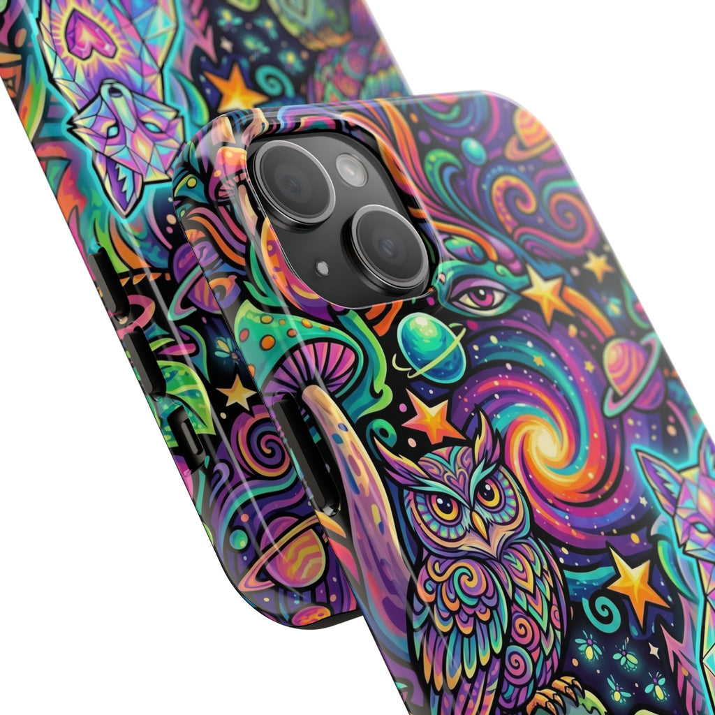 Psychedelic Owl/Wolf Tough Phone Cases