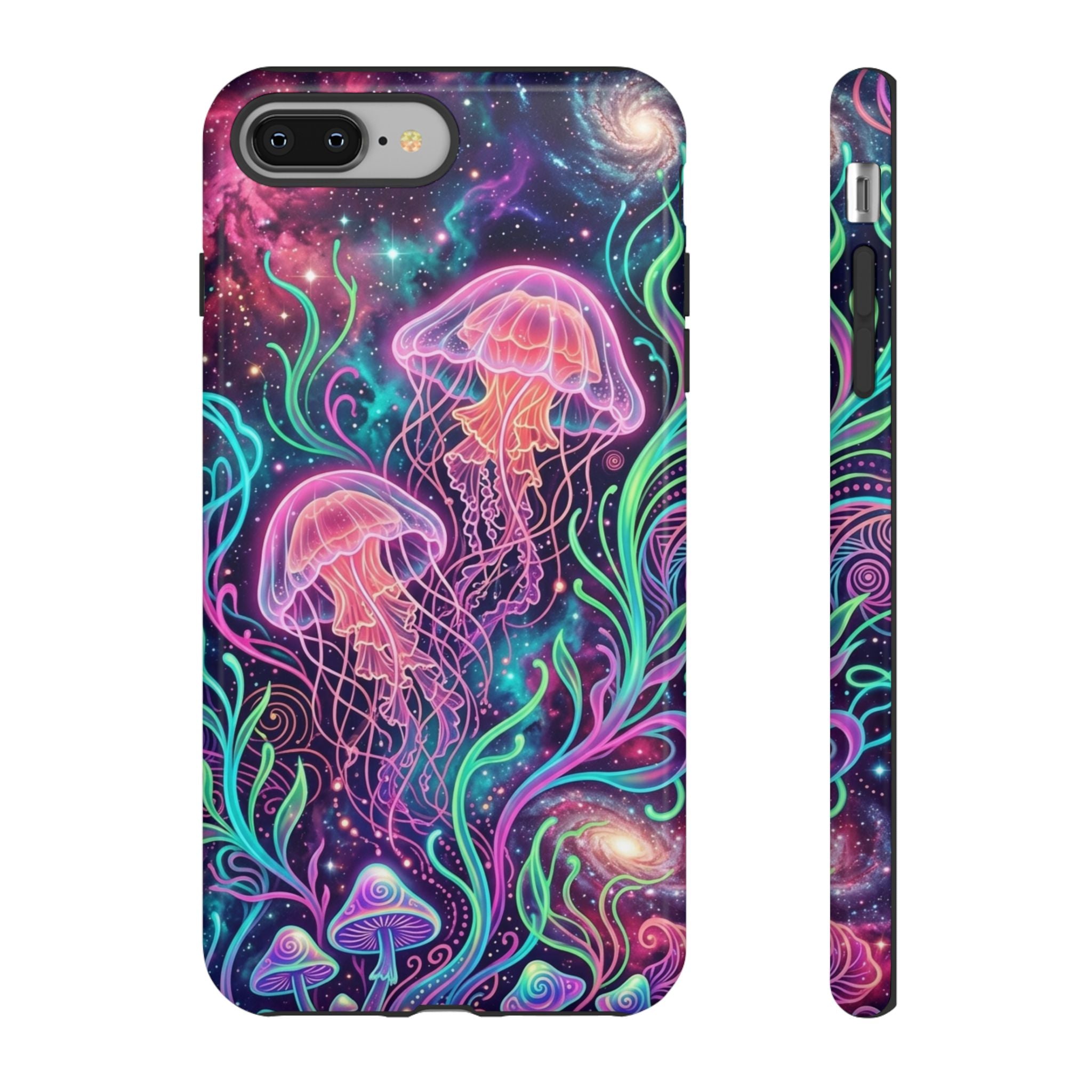 Jellyfish Galaxy Phone Case – Neon Sea Mushroom Tough Case