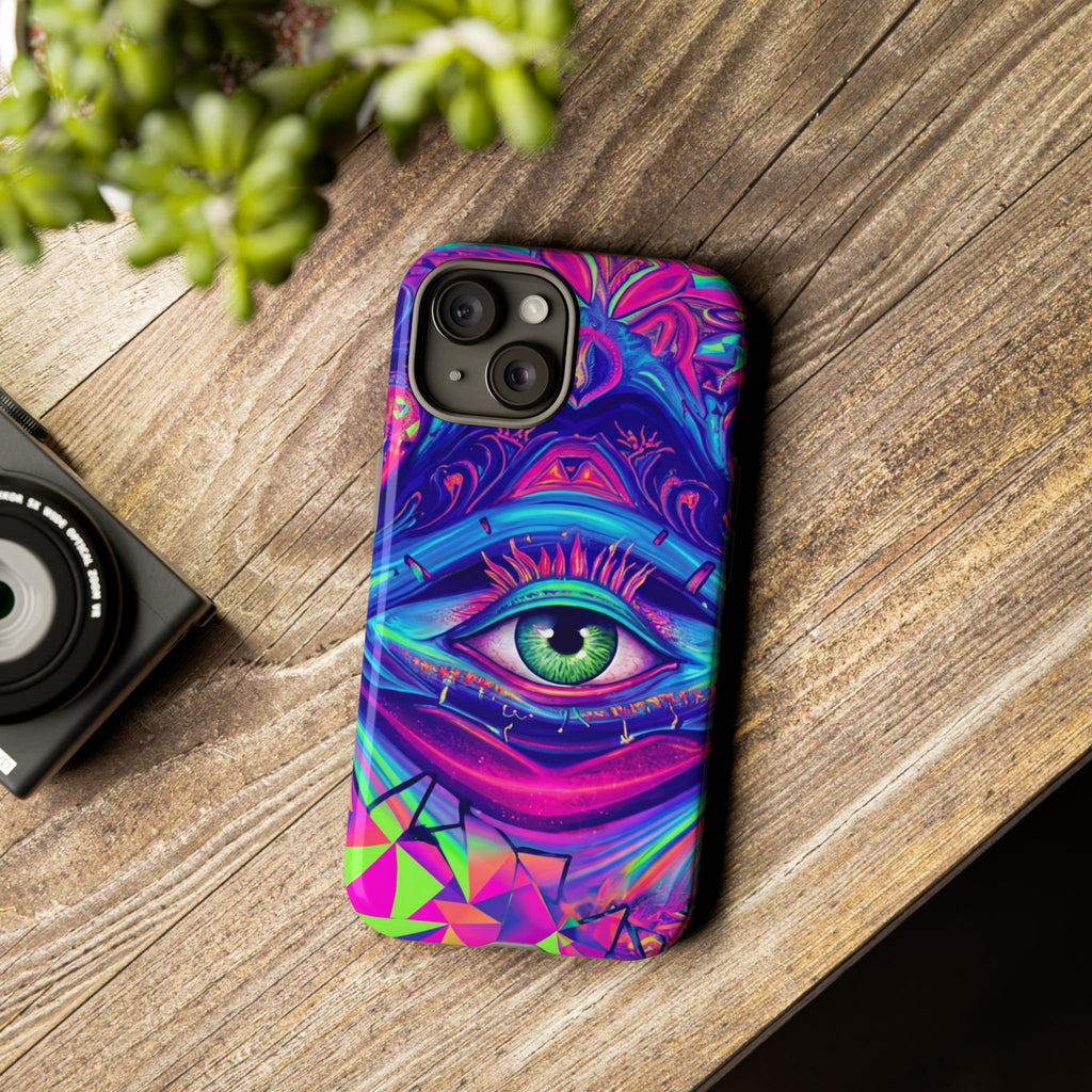 Psychedelic Third Eye Phone Case — Vibrant Retro Trippy Protective Cover