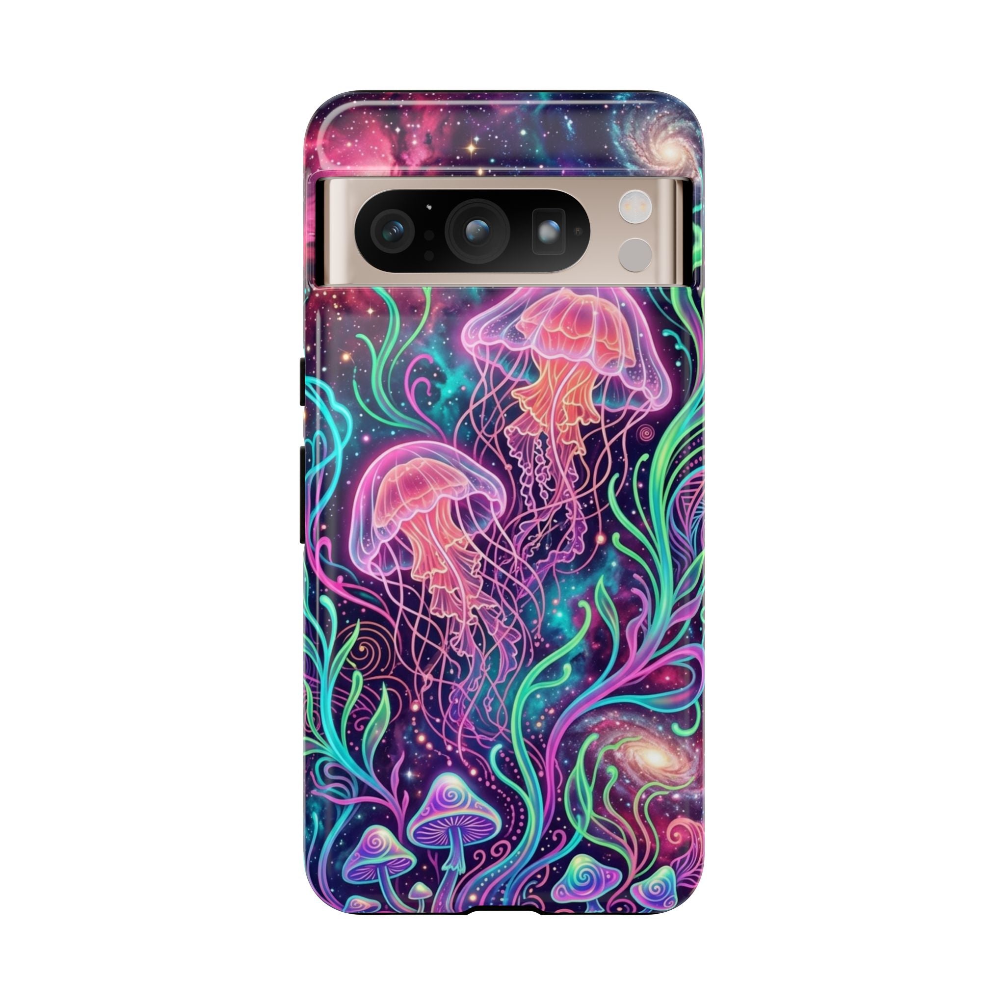 Jellyfish Galaxy Phone Case – Neon Sea Mushroom Tough Case