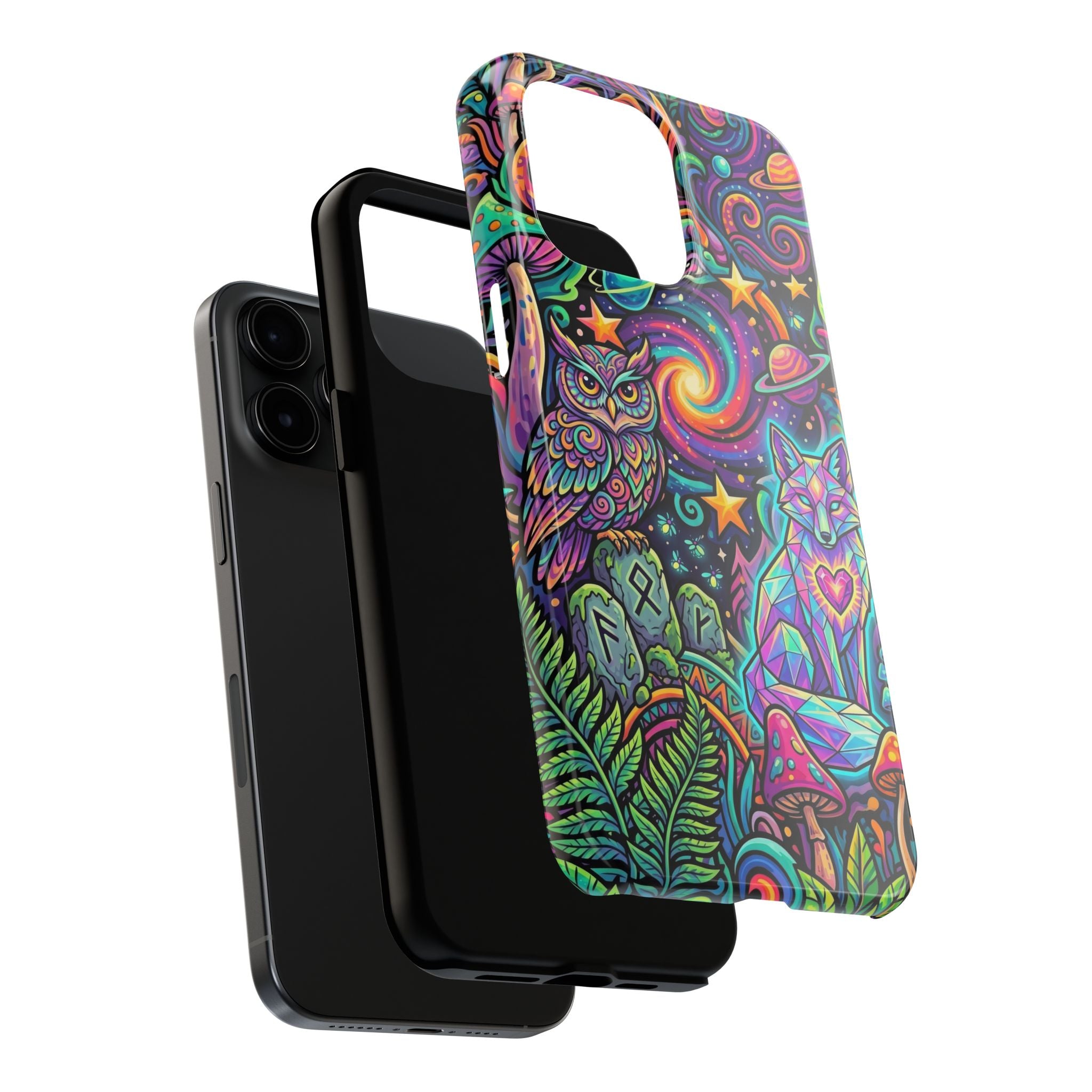 Psychedelic Owl/Wolf Tough Phone Cases