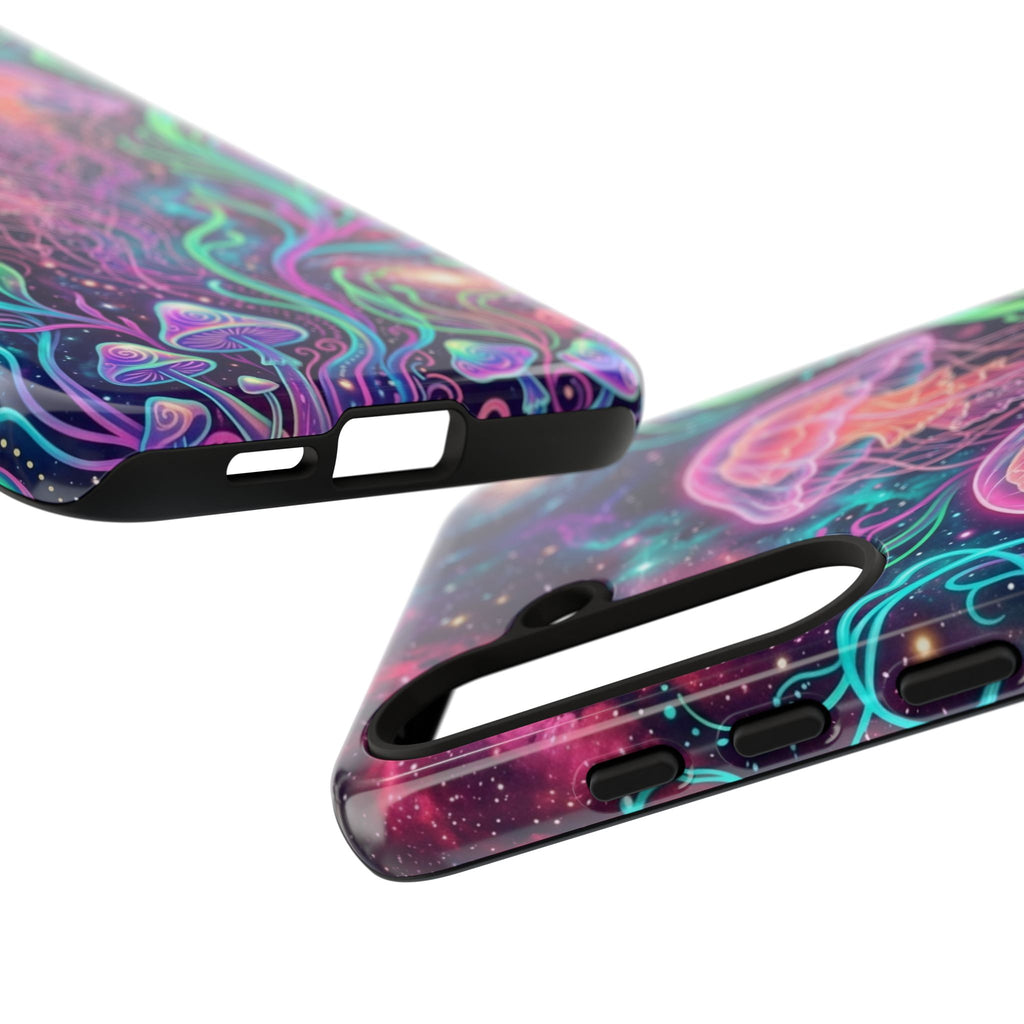 Jellyfish Galaxy Phone Case – Neon Sea Mushroom Tough Case