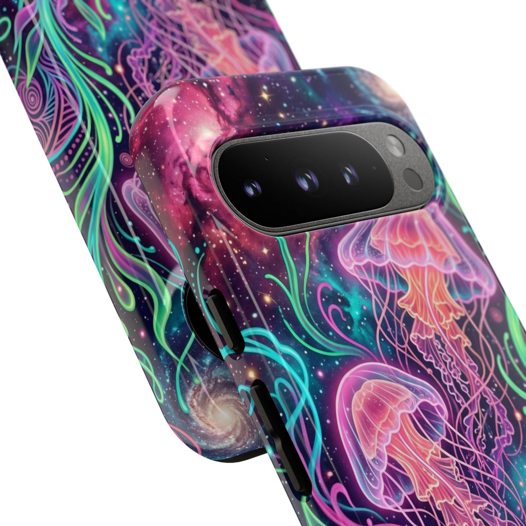Jellyfish Galaxy Phone Case – Neon Sea Mushroom Tough Case