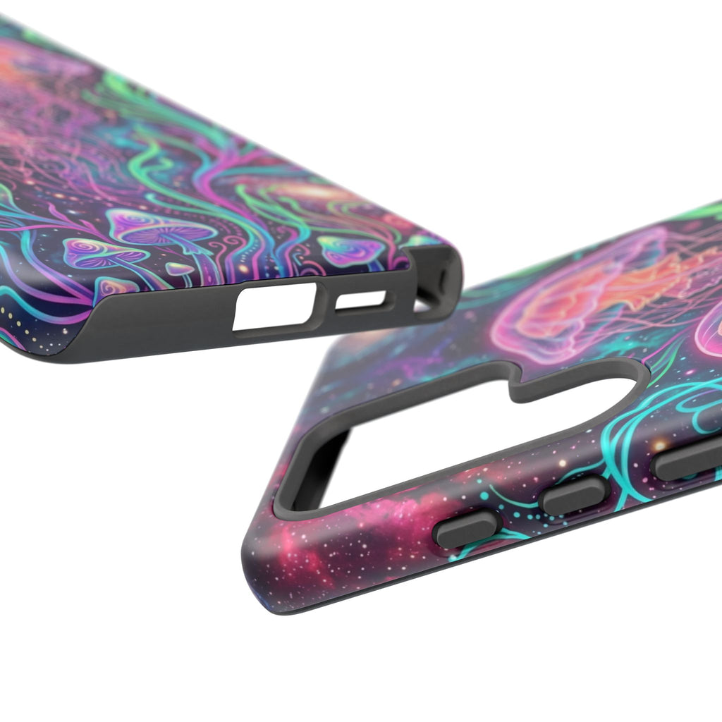 Jellyfish Galaxy Phone Case – Neon Sea Mushroom Tough Case