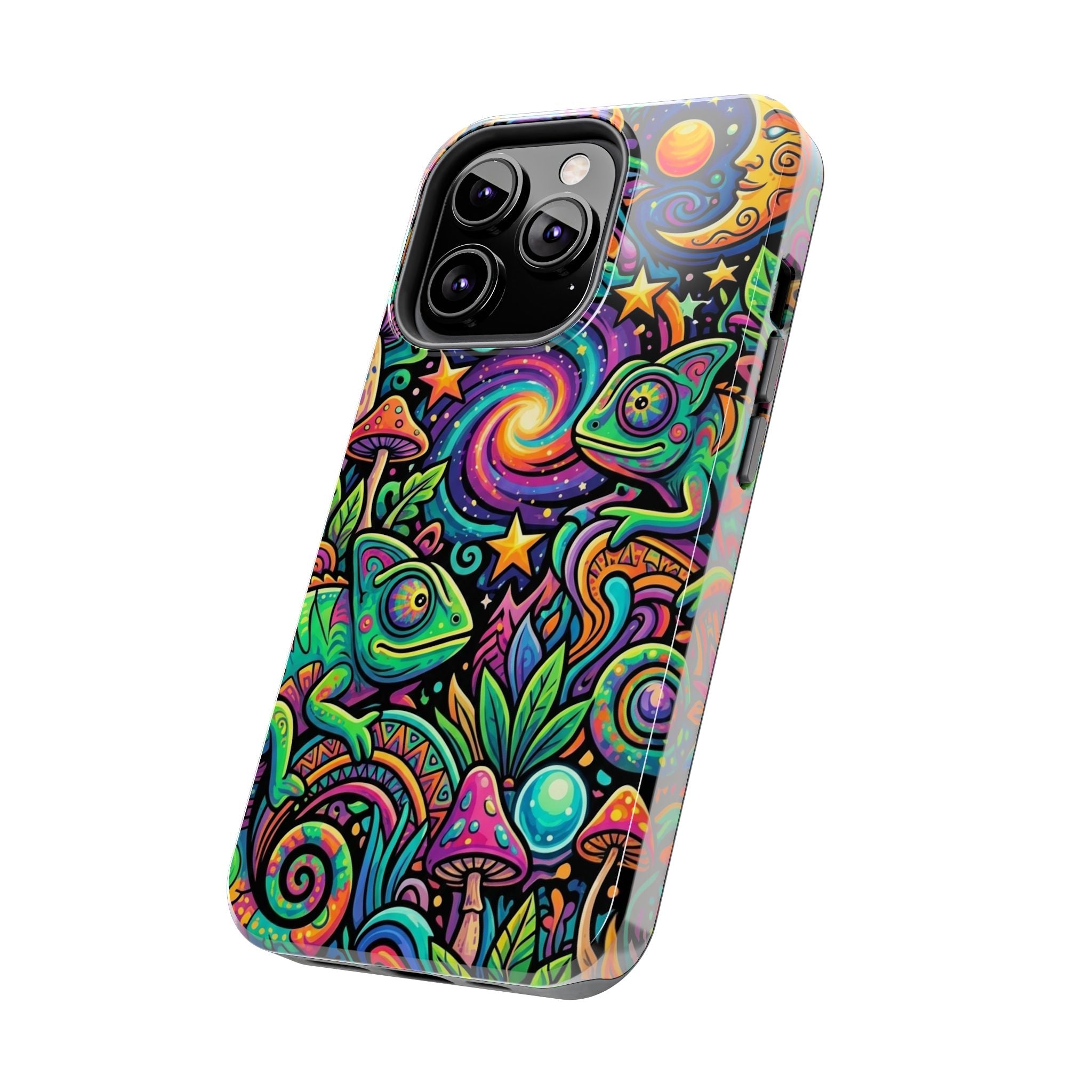 Psychedelic Chameleon Swirl Tough Phone Case