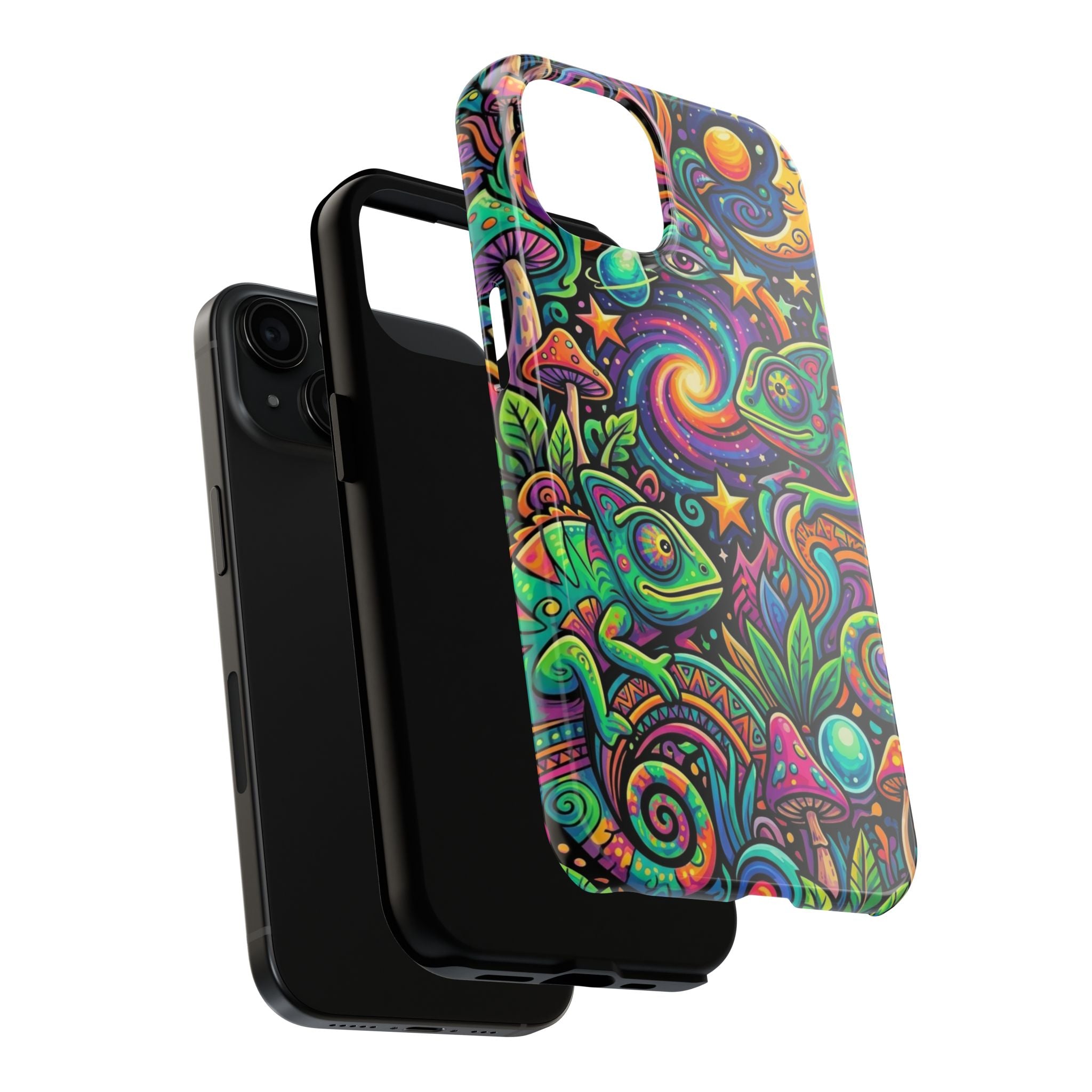 Psychedelic Chameleon Swirl Tough Phone Case