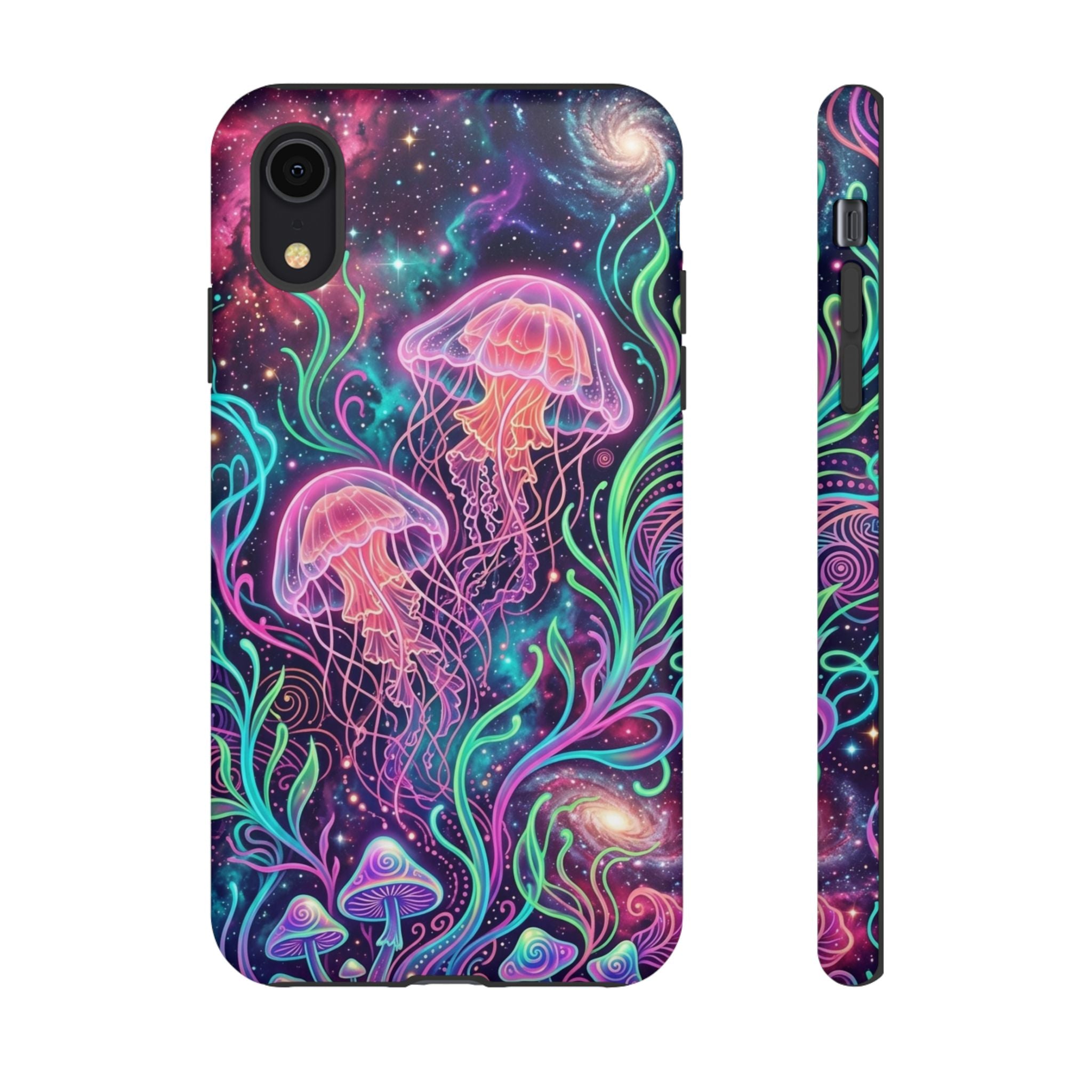 Jellyfish Galaxy Phone Case – Neon Sea Mushroom Tough Case