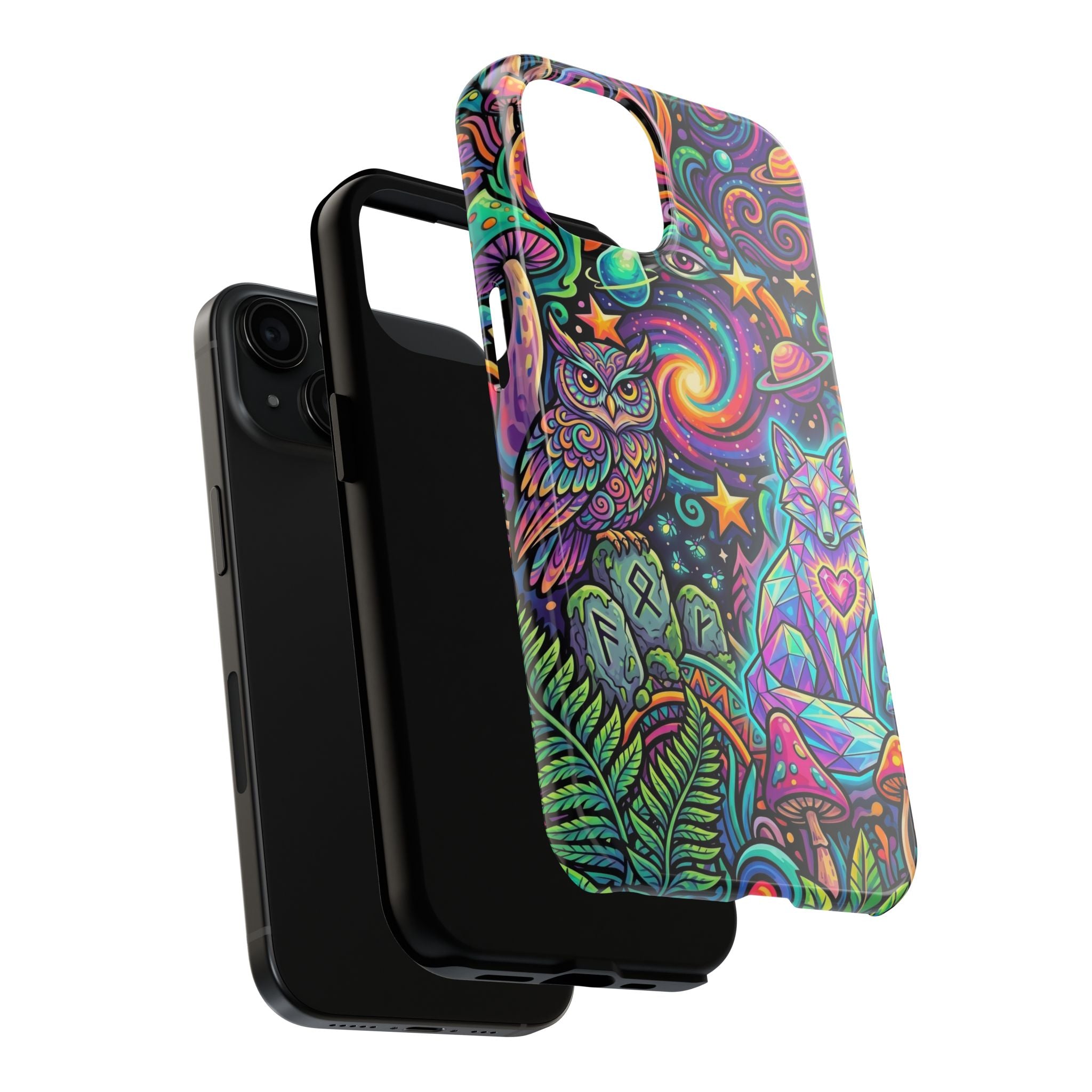 Psychedelic Owl/Wolf Tough Phone Cases