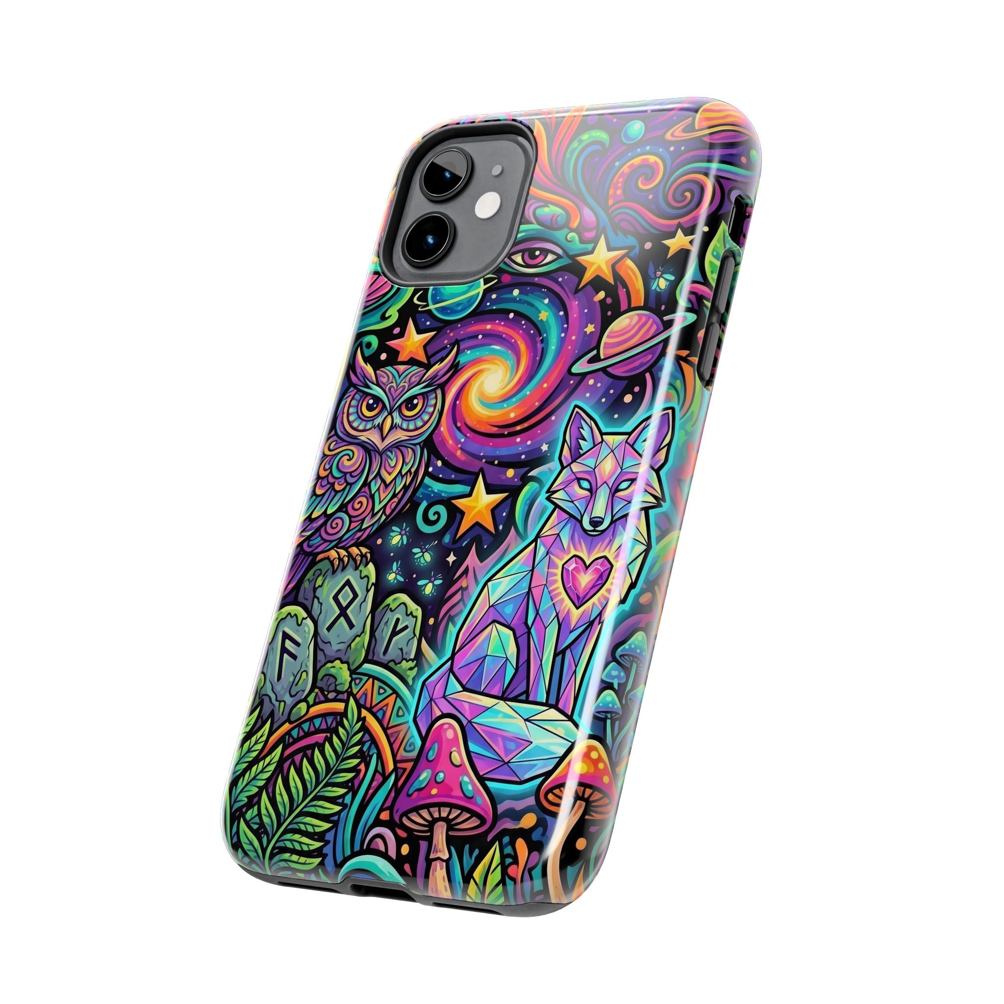 Psychedelic Owl/Wolf Tough Phone Cases