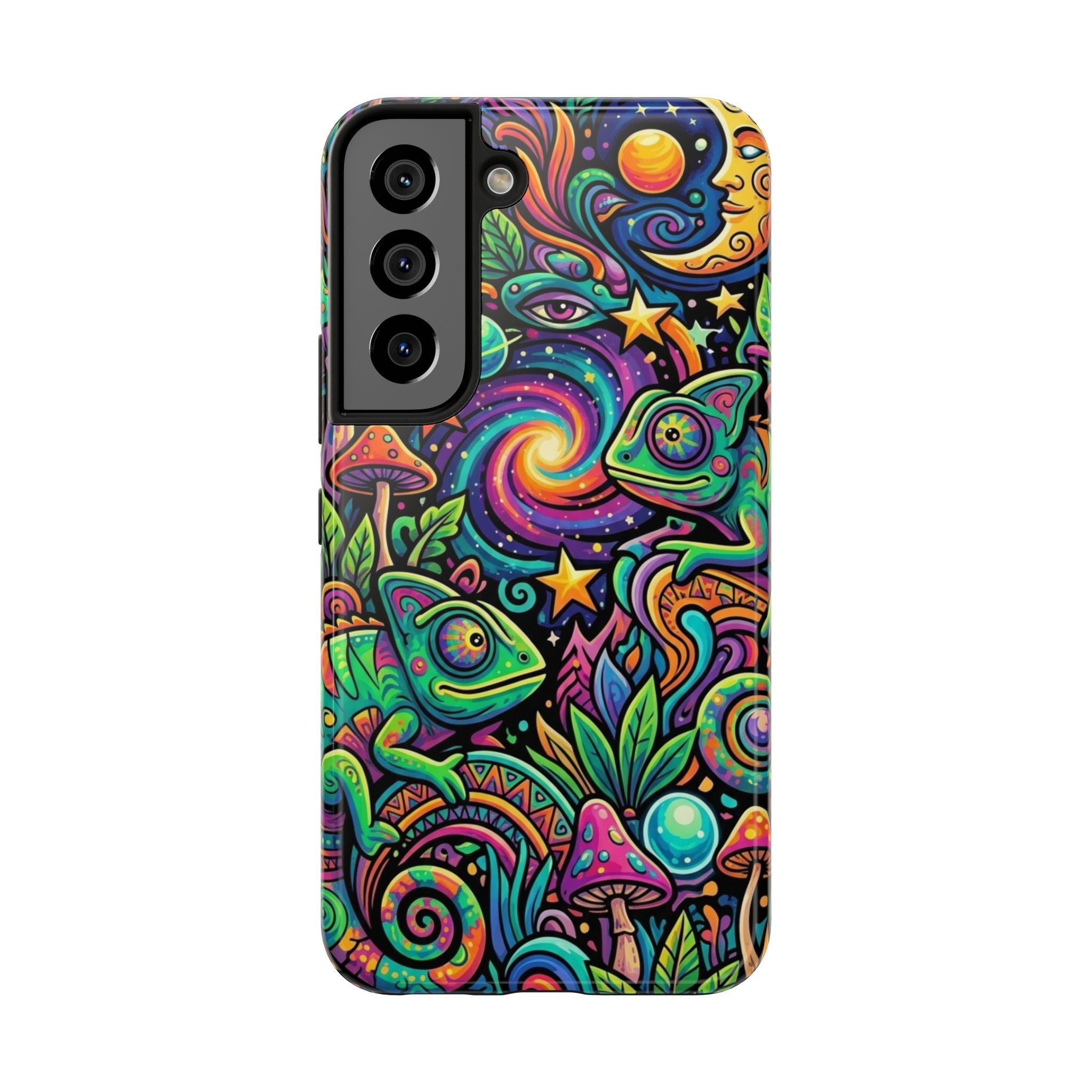 Psychedelic Chameleon Swirl Tough Phone Case