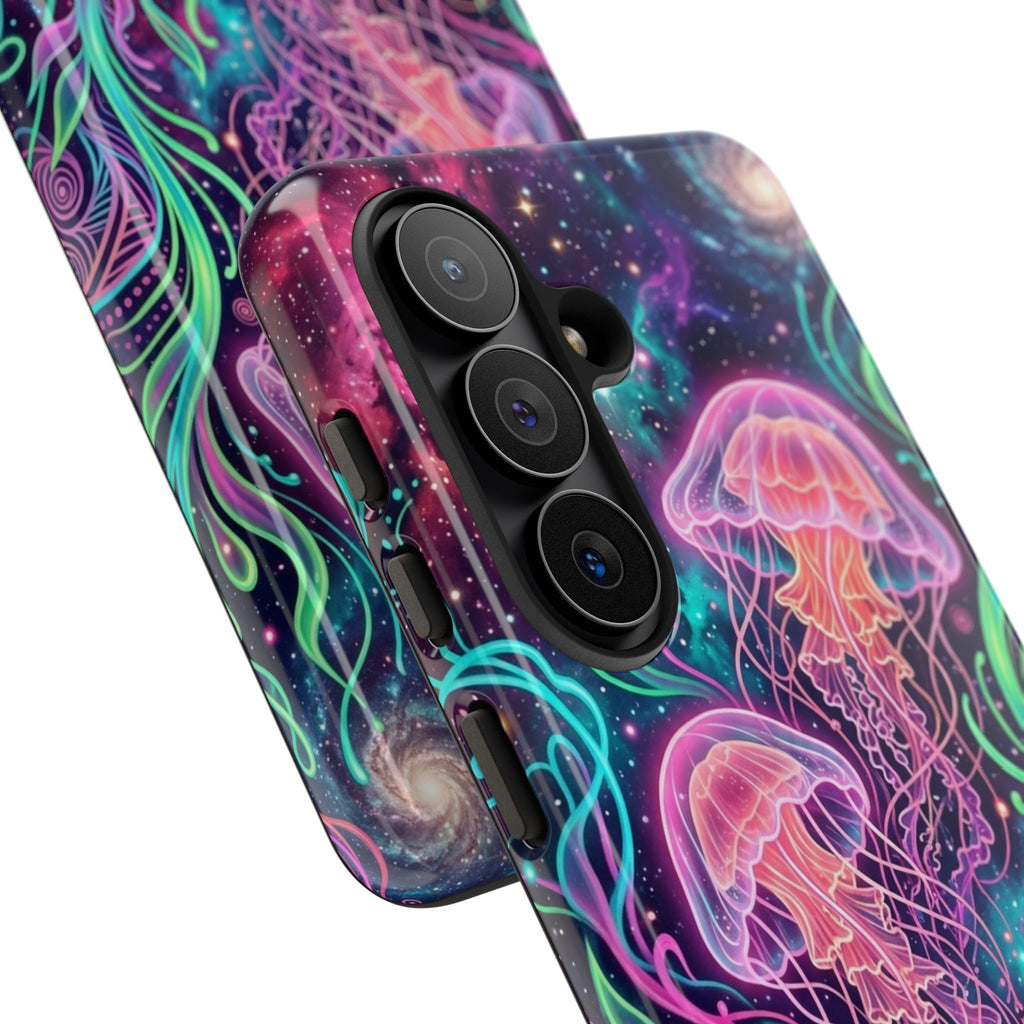 Jellyfish Galaxy Phone Case – Neon Sea Mushroom Tough Case
