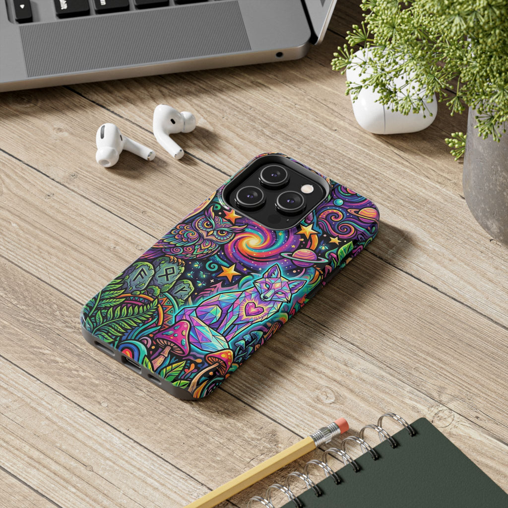 Psychedelic Owl/Wolf Tough Phone Cases