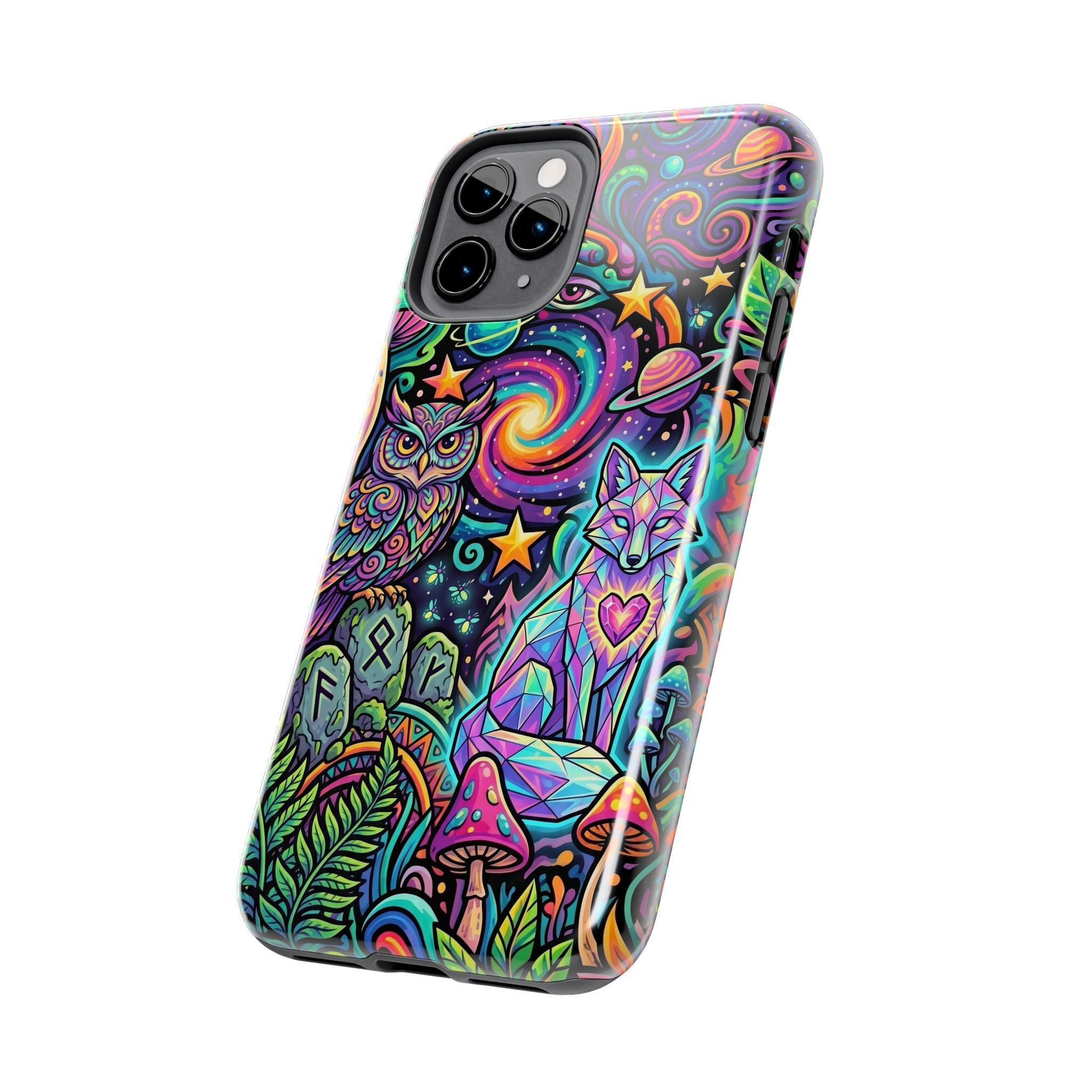 Psychedelic Owl/Wolf Tough Phone Cases