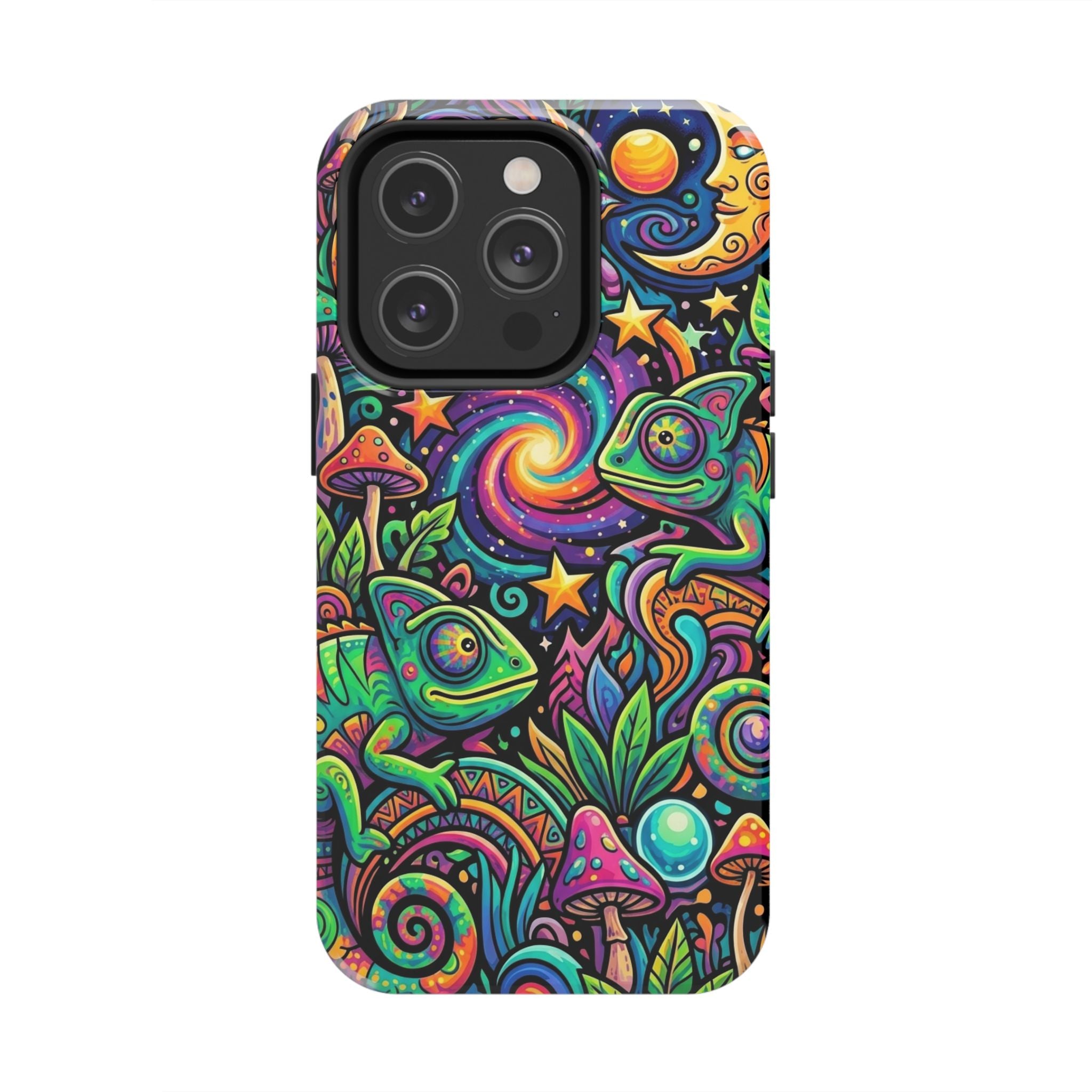 Psychedelic Chameleon Swirl Tough Phone Case