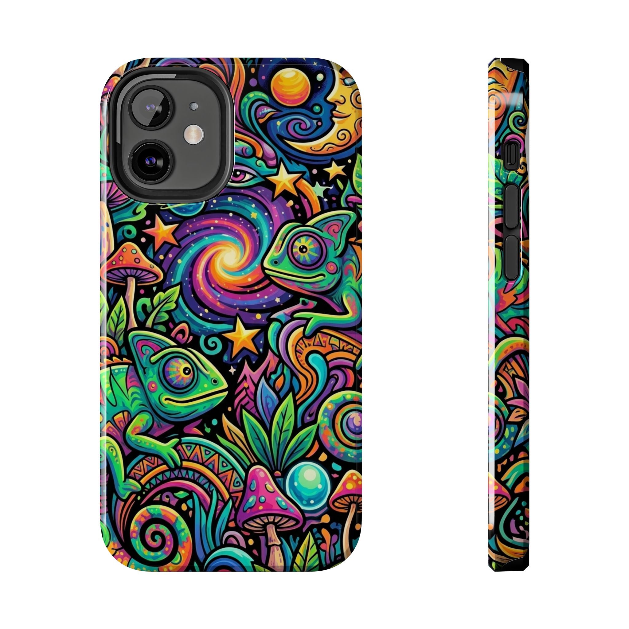 Psychedelic Chameleon Swirl Tough Phone Case