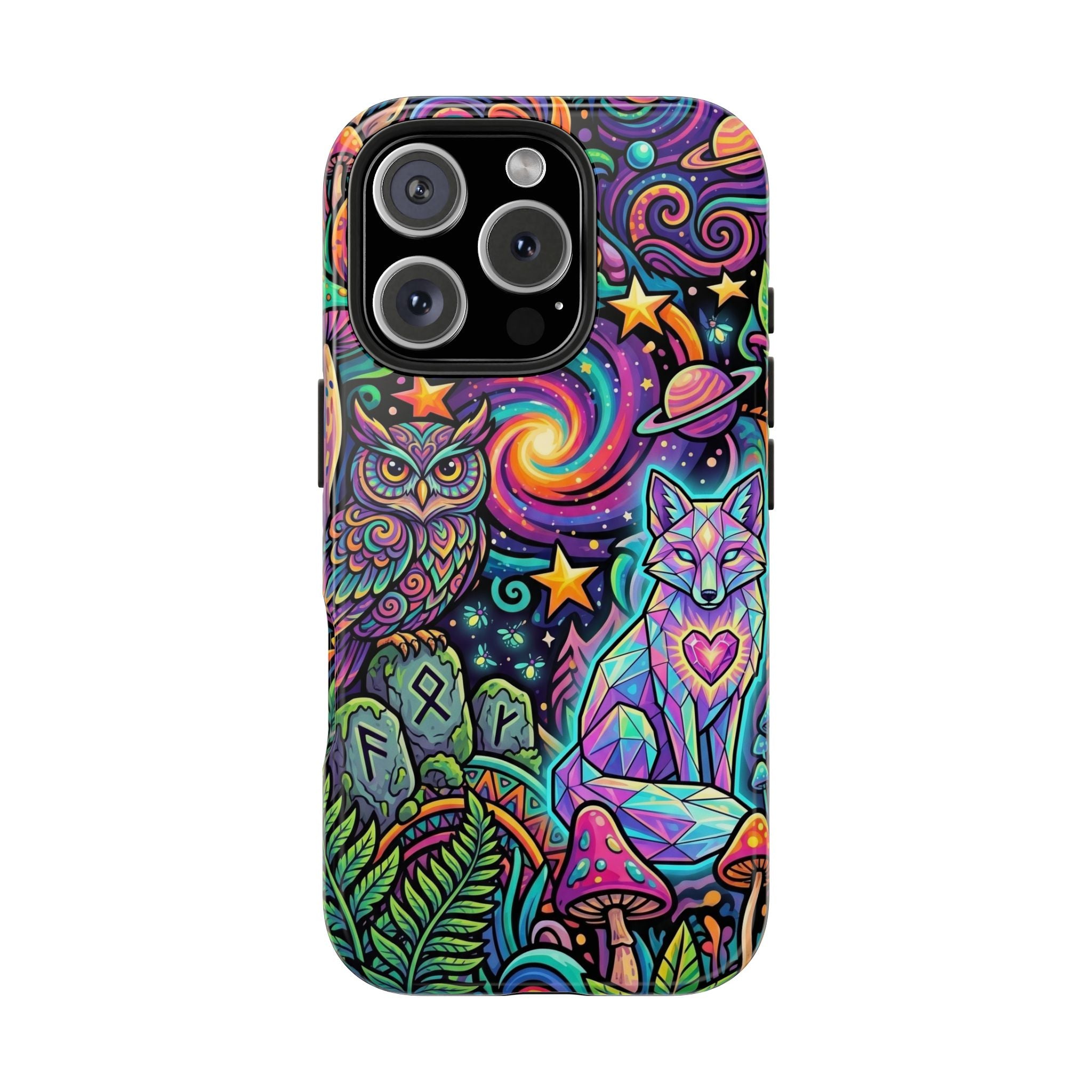 Psychedelic Owl/Wolf Tough Phone Cases
