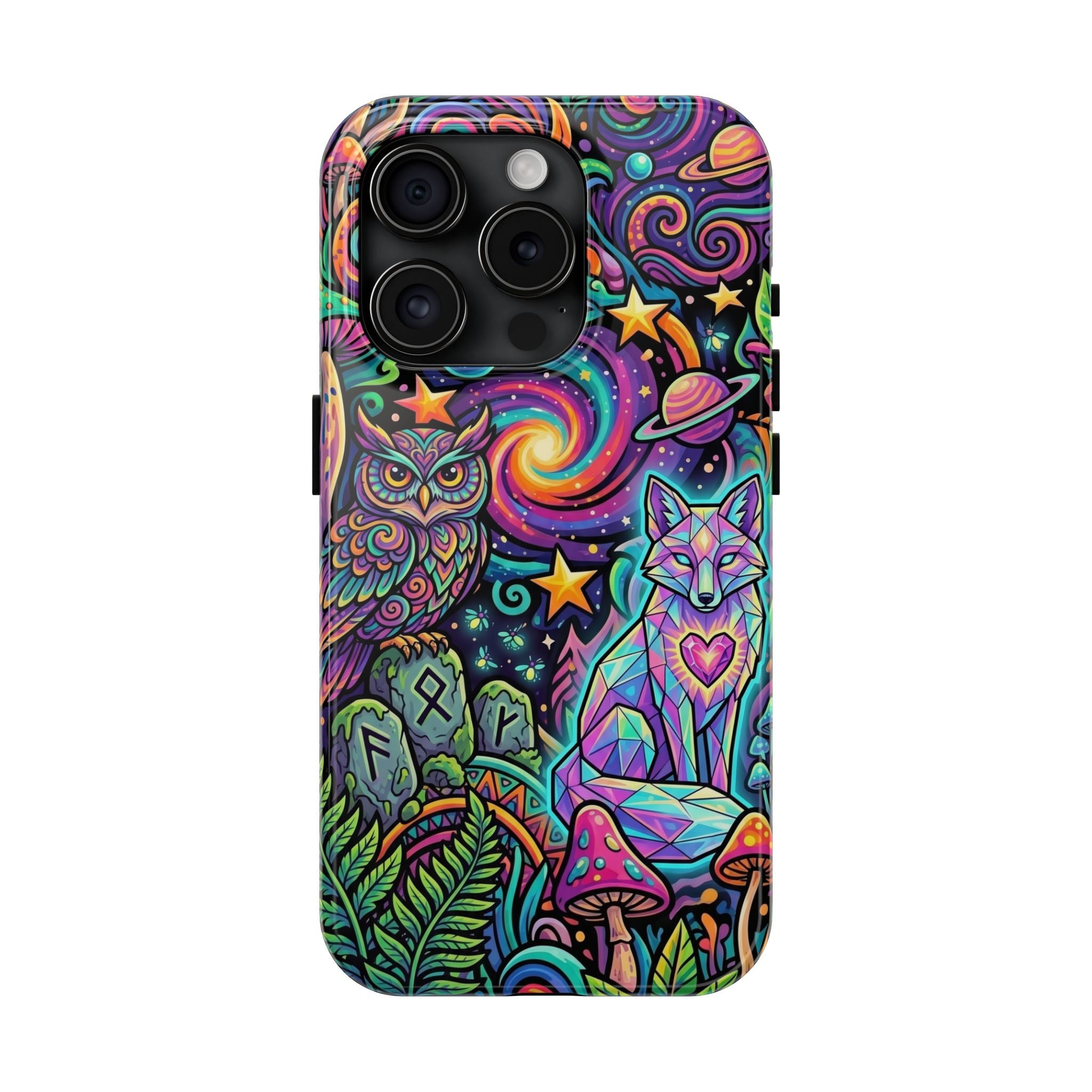 Psychedelic Owl/Wolf Tough Phone Cases
