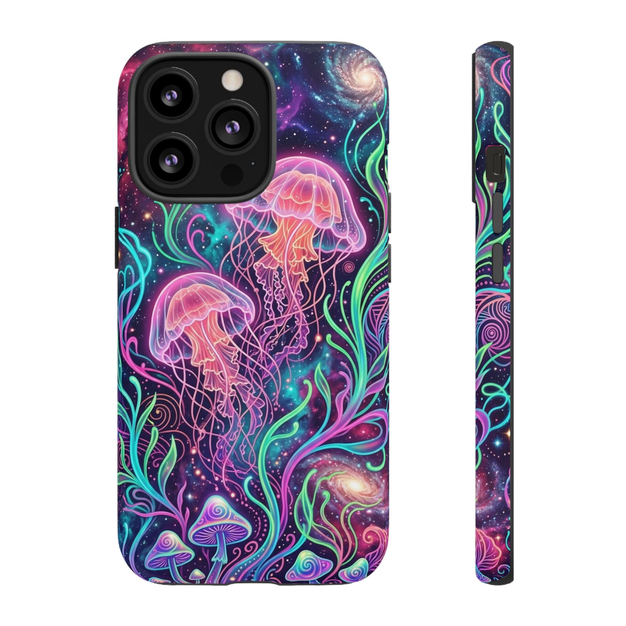 Jellyfish Galaxy Phone Case – Neon Sea Mushroom Tough Case