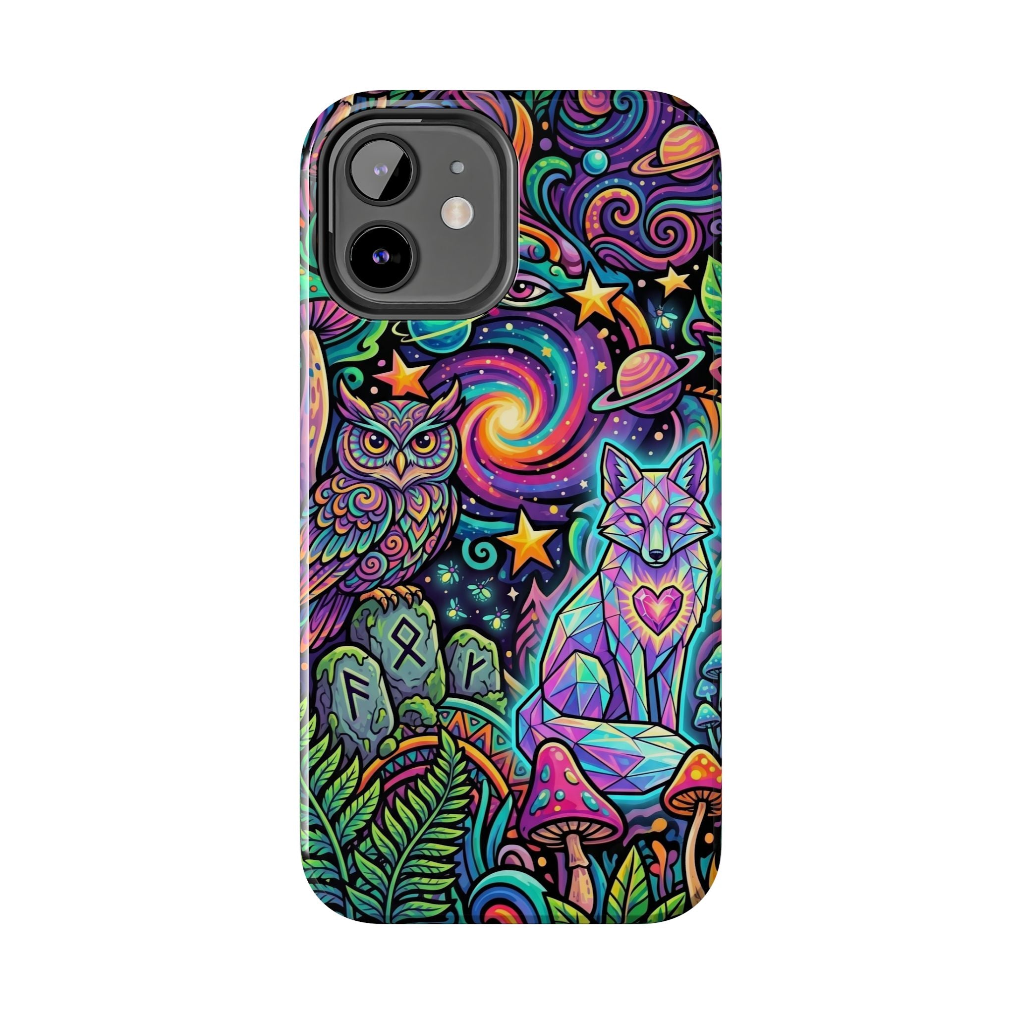 Psychedelic Owl/Wolf Tough Phone Cases