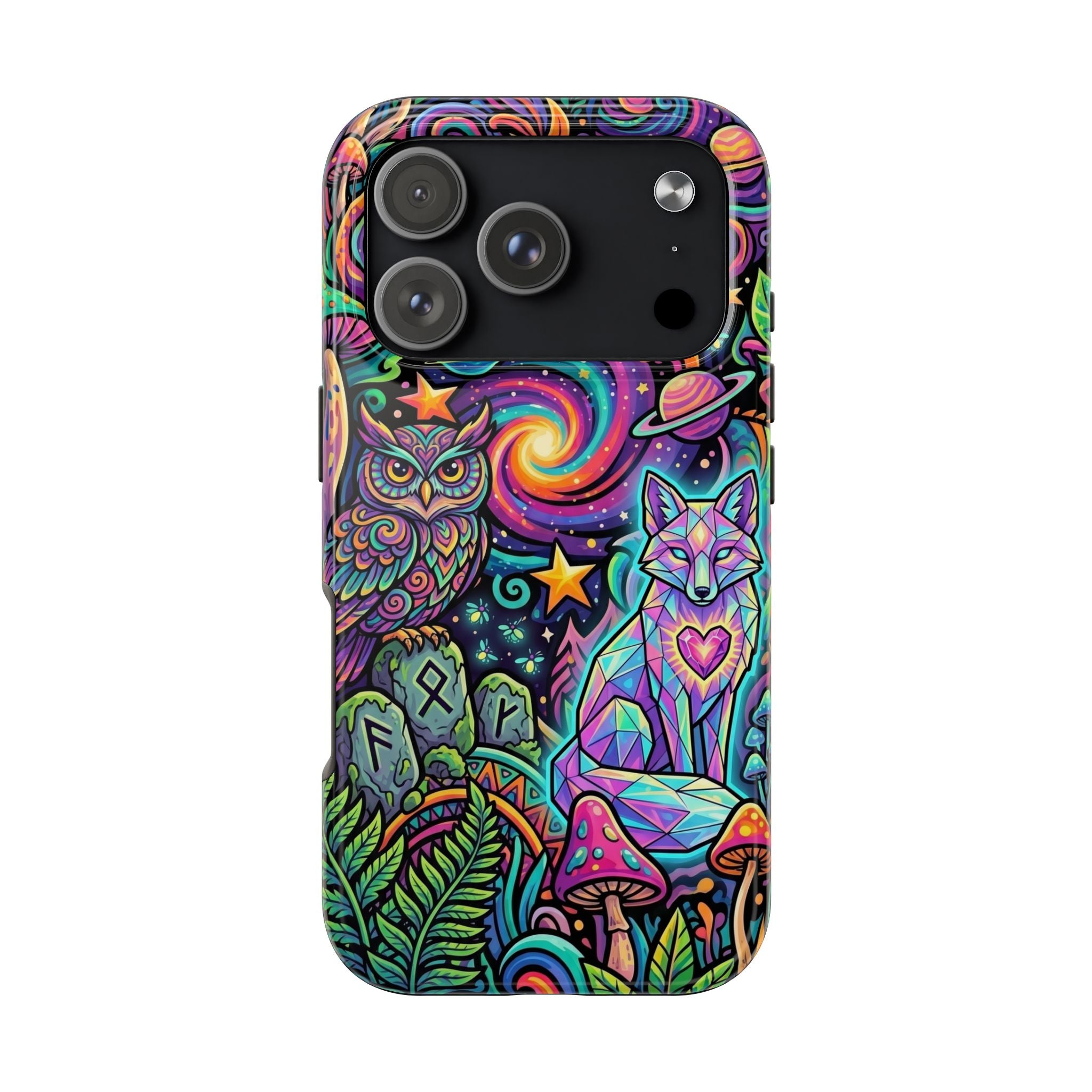 Psychedelic Owl/Wolf Tough Phone Cases