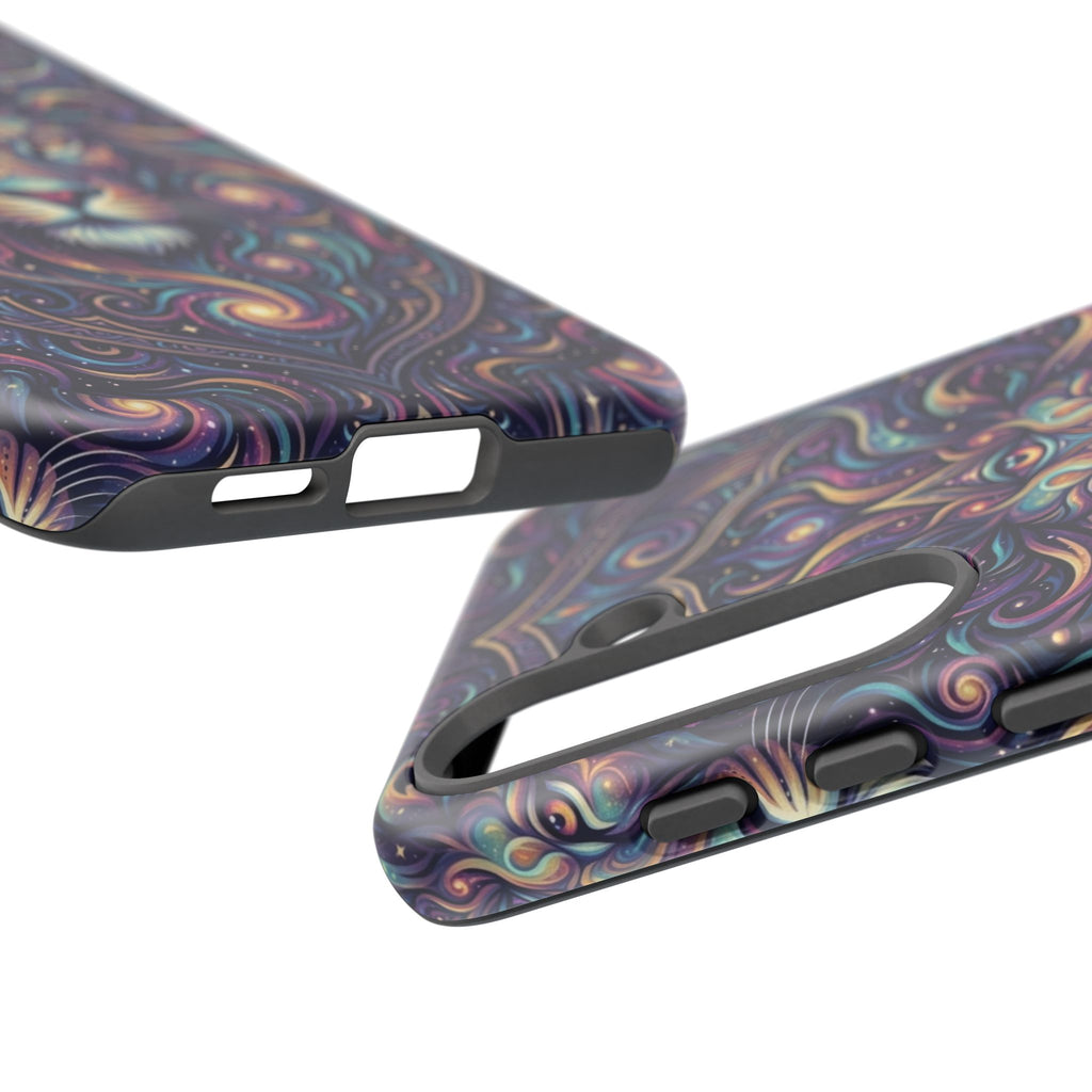 Lion Mandala Phone Case — Psychedelic Swirl Protective Cover