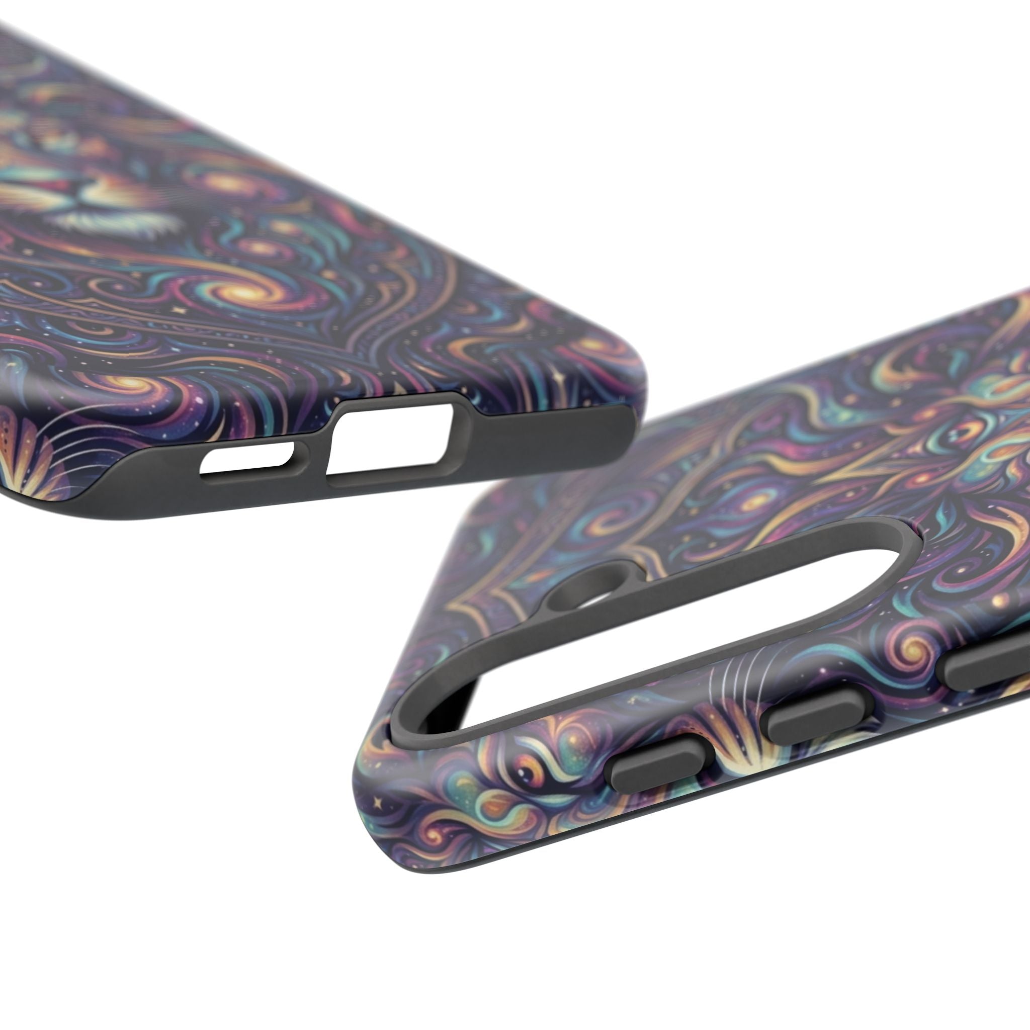 Lion Mandala Phone Case — Psychedelic Swirl Protective Cover