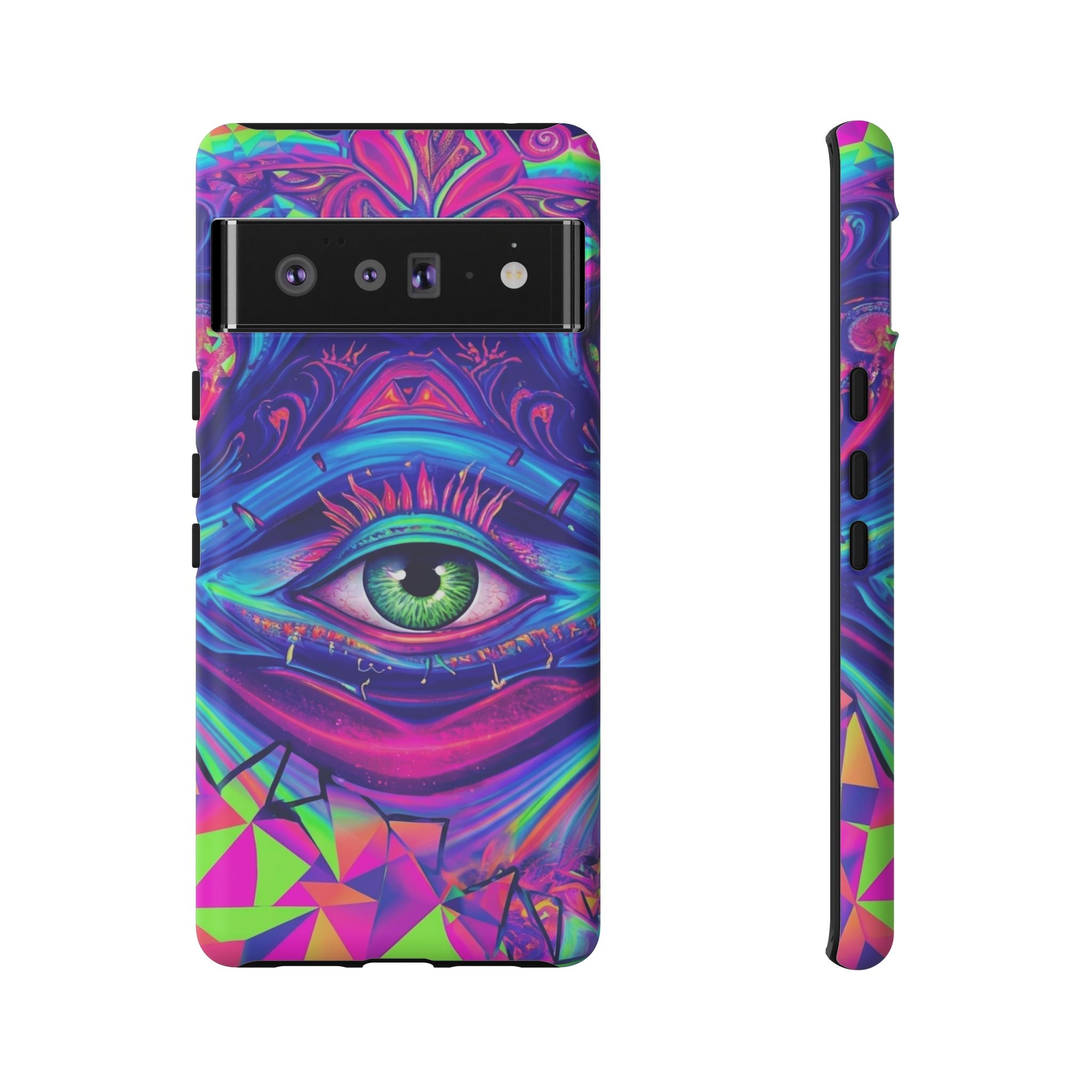 Psychedelic Third Eye Phone Case — Vibrant Retro Trippy Protective Cover