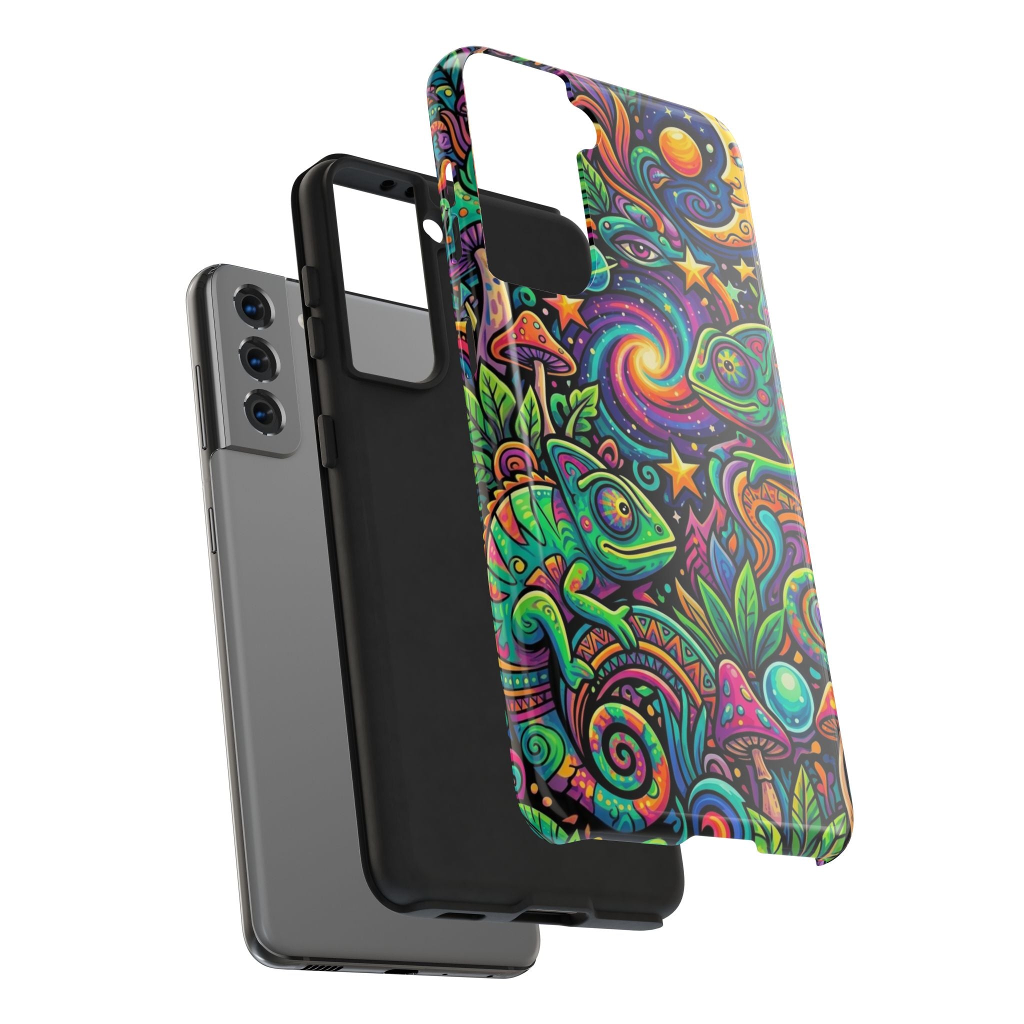 Psychedelic Chameleon Swirl Tough Phone Case