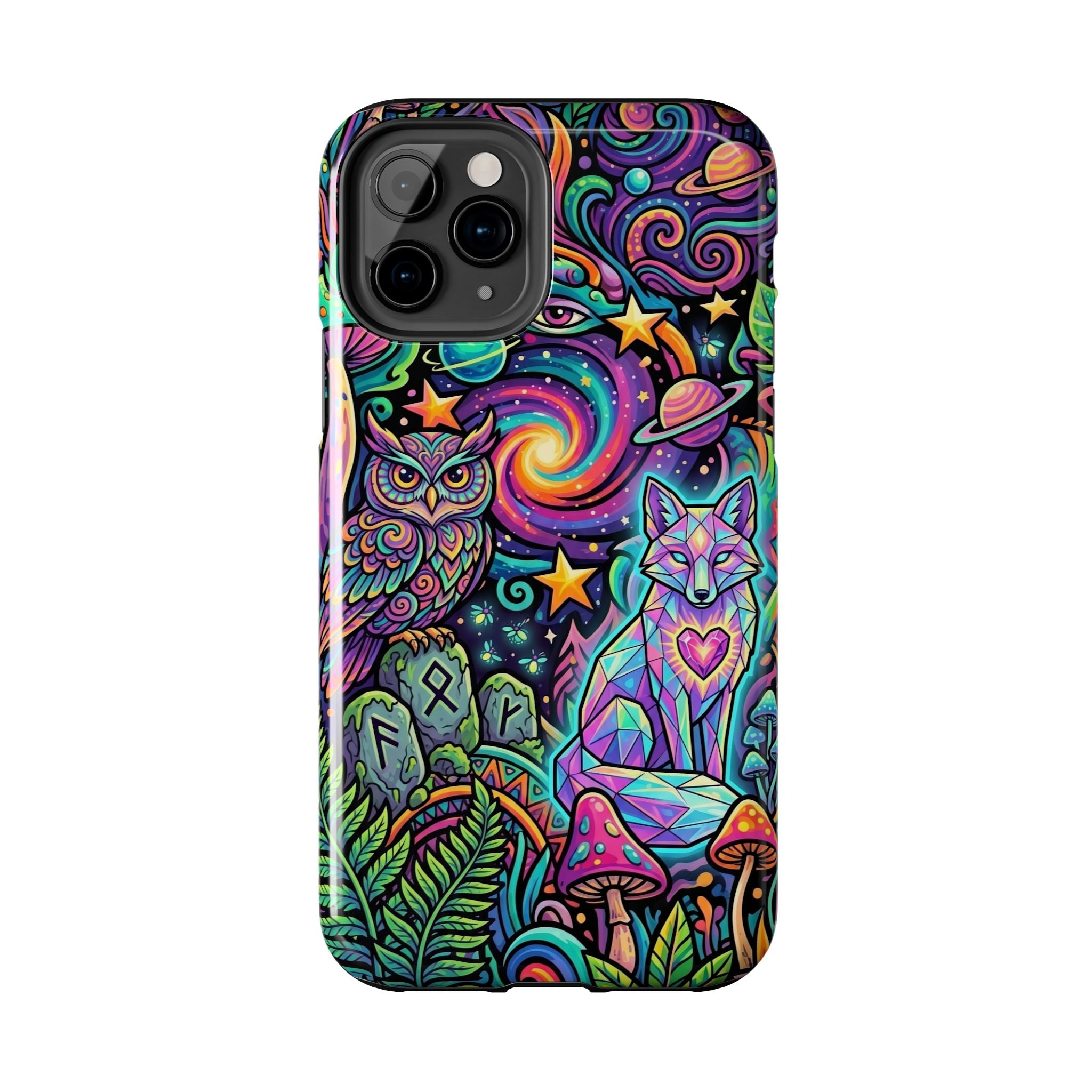 Psychedelic Owl/Wolf Tough Phone Cases