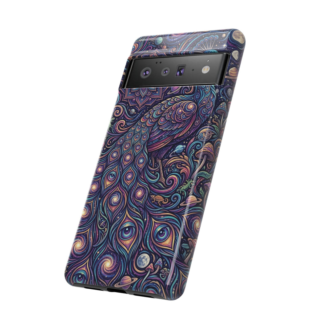 Peacock Mandala Phone Case — Protective Tough Case with Mystic Boho Design