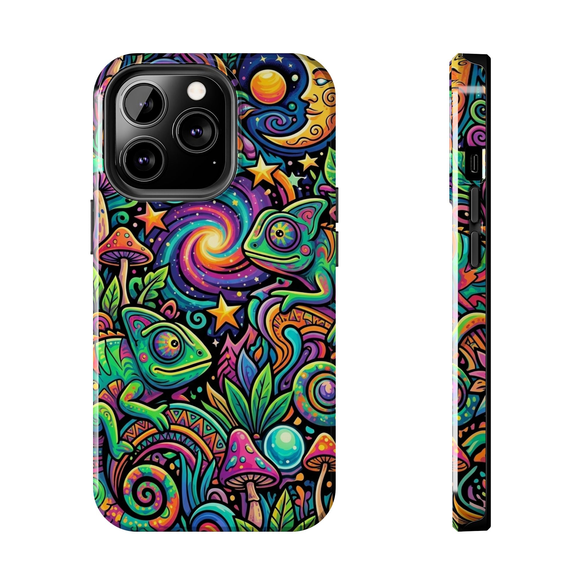 Psychedelic Chameleon Swirl Tough Phone Case