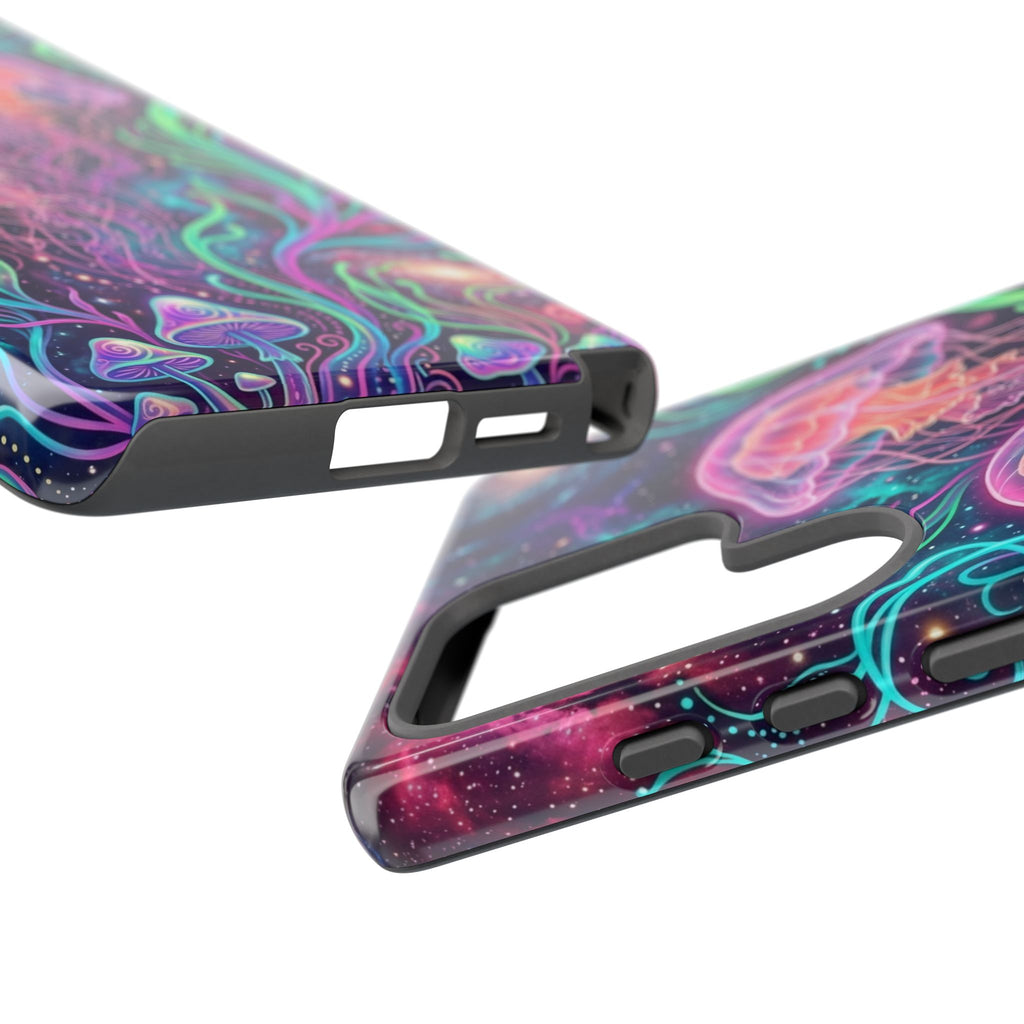 Jellyfish Galaxy Phone Case – Neon Sea Mushroom Tough Case
