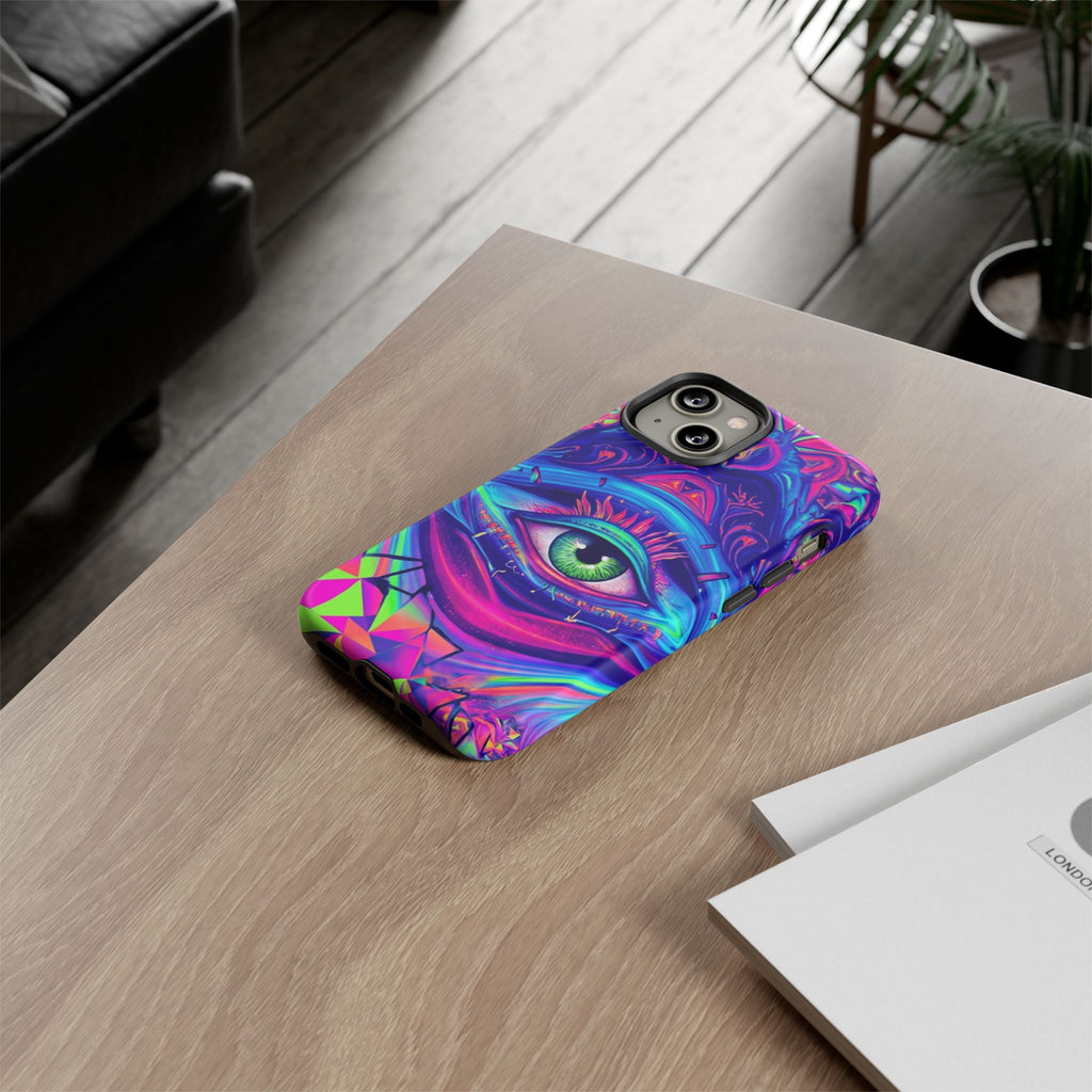 Psychedelic Third Eye Phone Case — Vibrant Retro Trippy Protective Cover