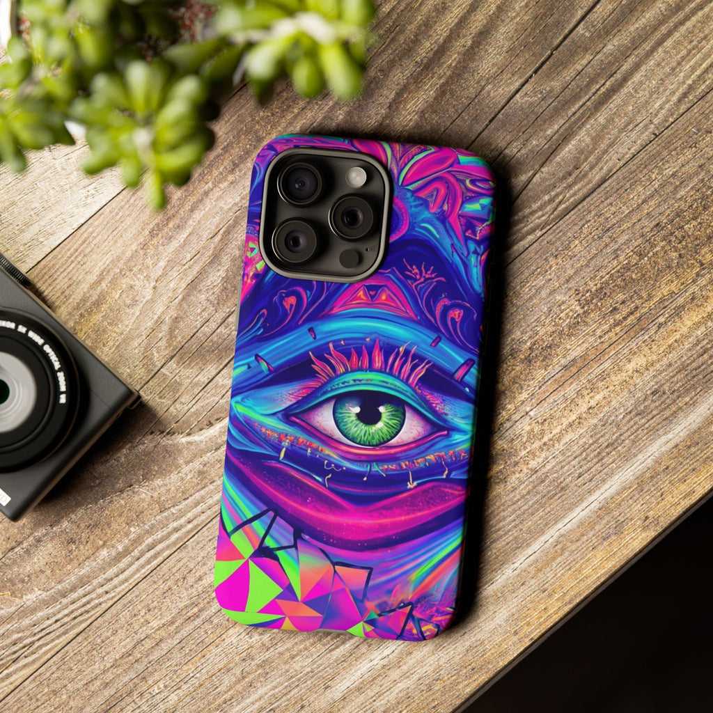 Psychedelic Third Eye Phone Case — Vibrant Retro Trippy Protective Cover