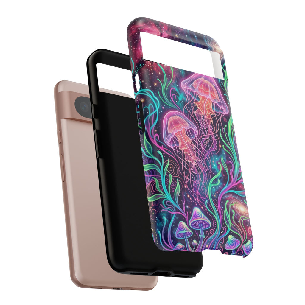 Jellyfish Galaxy Phone Case – Neon Sea Mushroom Tough Case
