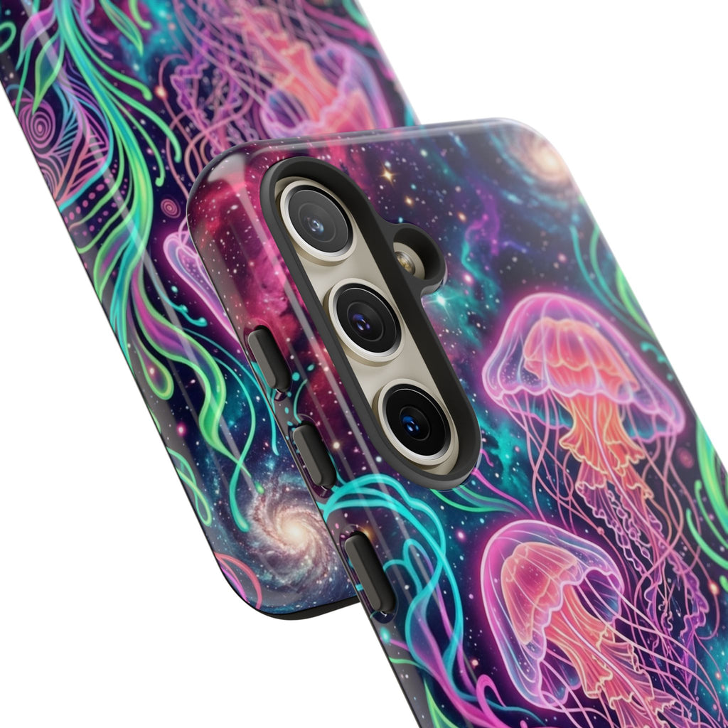 Jellyfish Galaxy Phone Case – Neon Sea Mushroom Tough Case