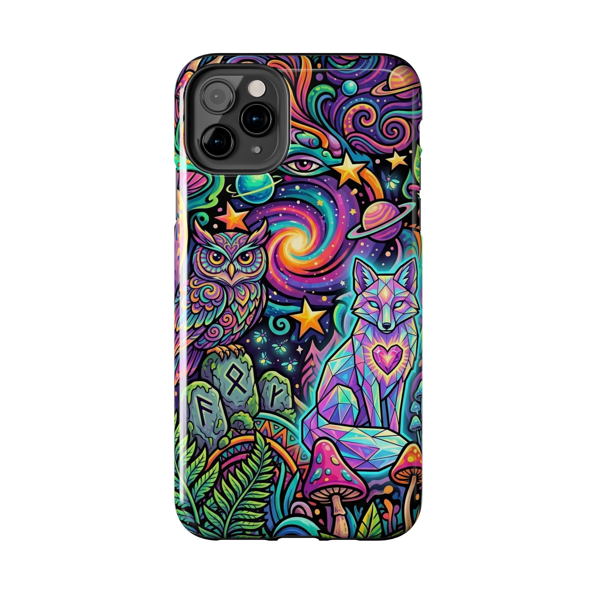 Psychedelic Owl/Wolf Tough Phone Cases