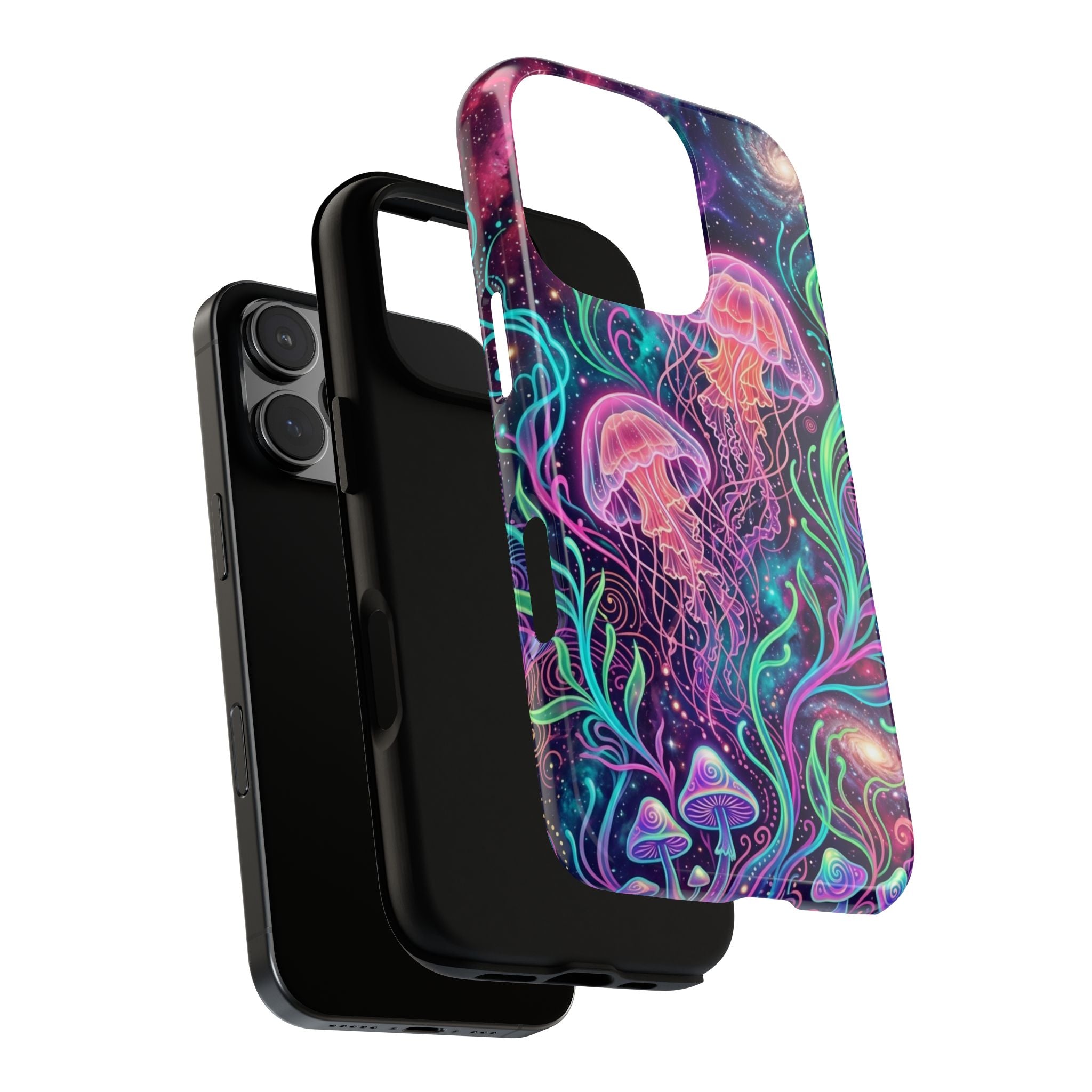 Jellyfish Galaxy Phone Case – Neon Sea Mushroom Tough Case