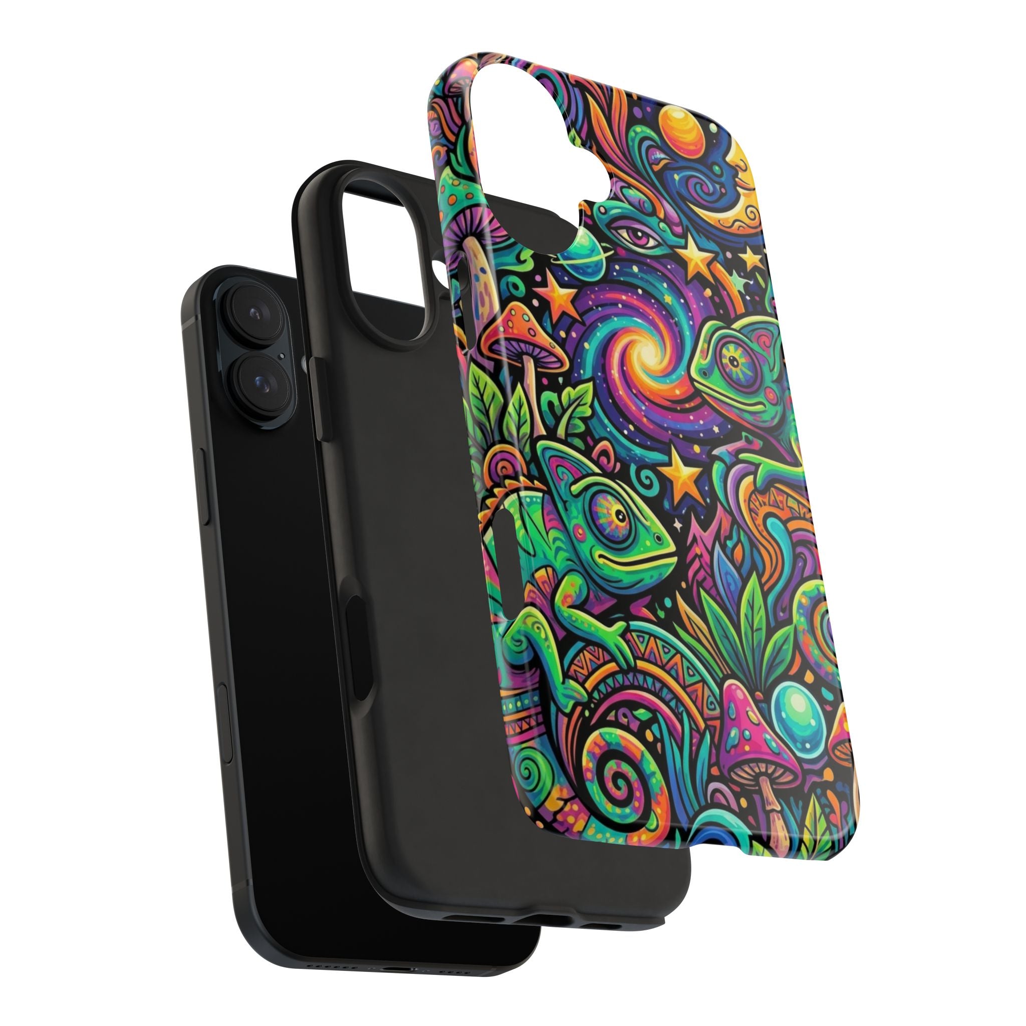 Psychedelic Chameleon Swirl Tough Phone Case