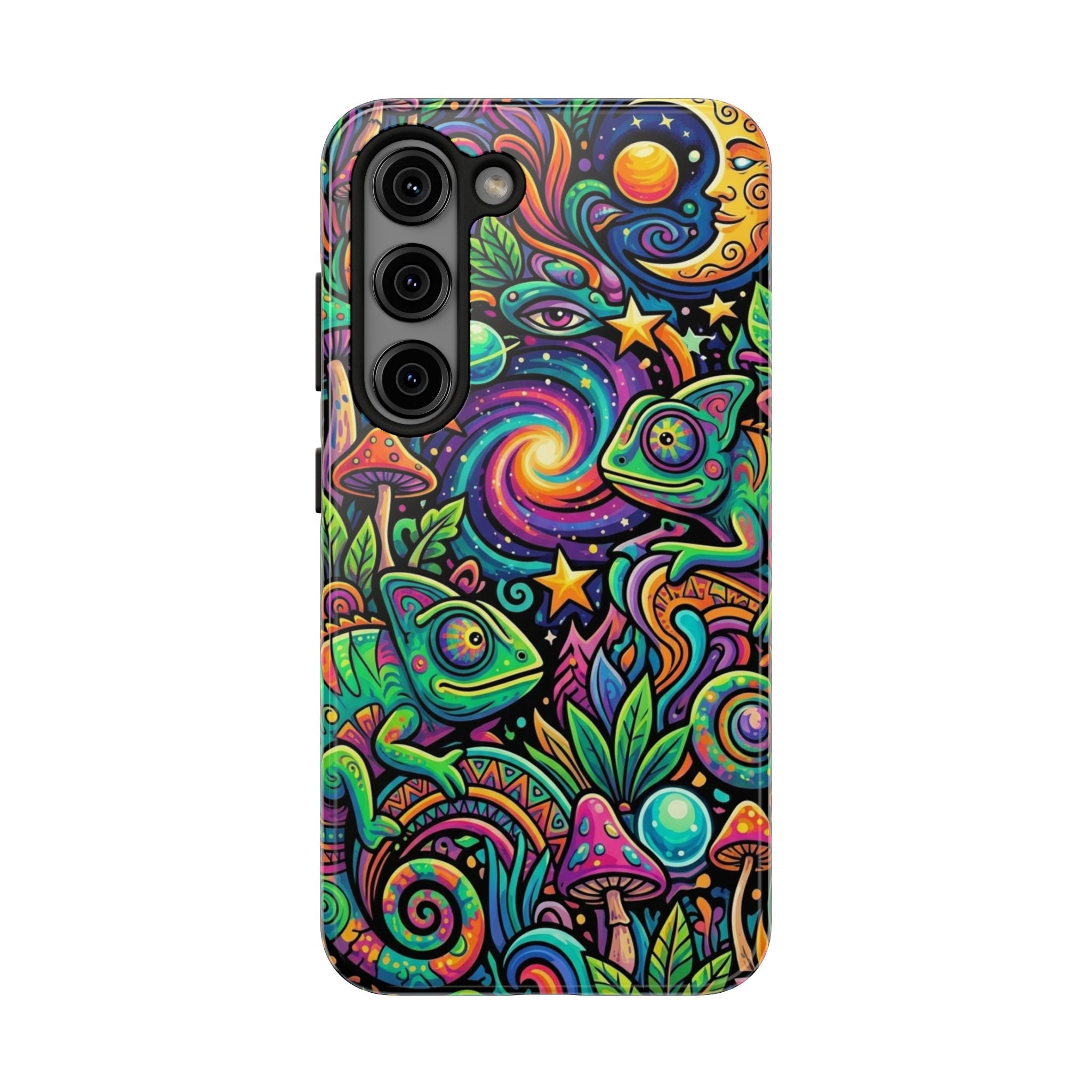 Psychedelic Chameleon Swirl Tough Phone Case
