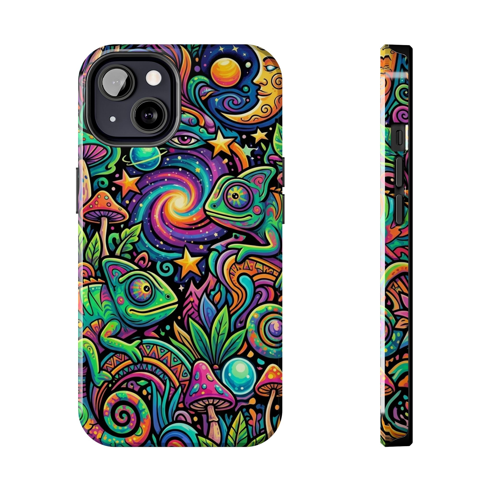 Psychedelic Chameleon Swirl Tough Phone Case