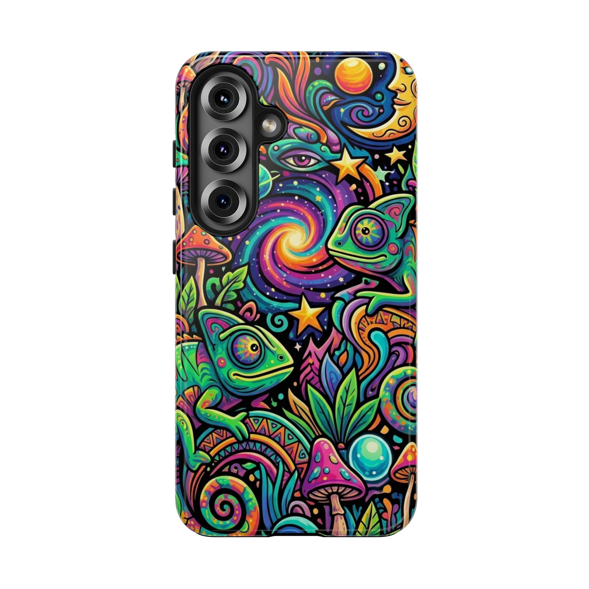 Psychedelic Chameleon Swirl Tough Phone Case