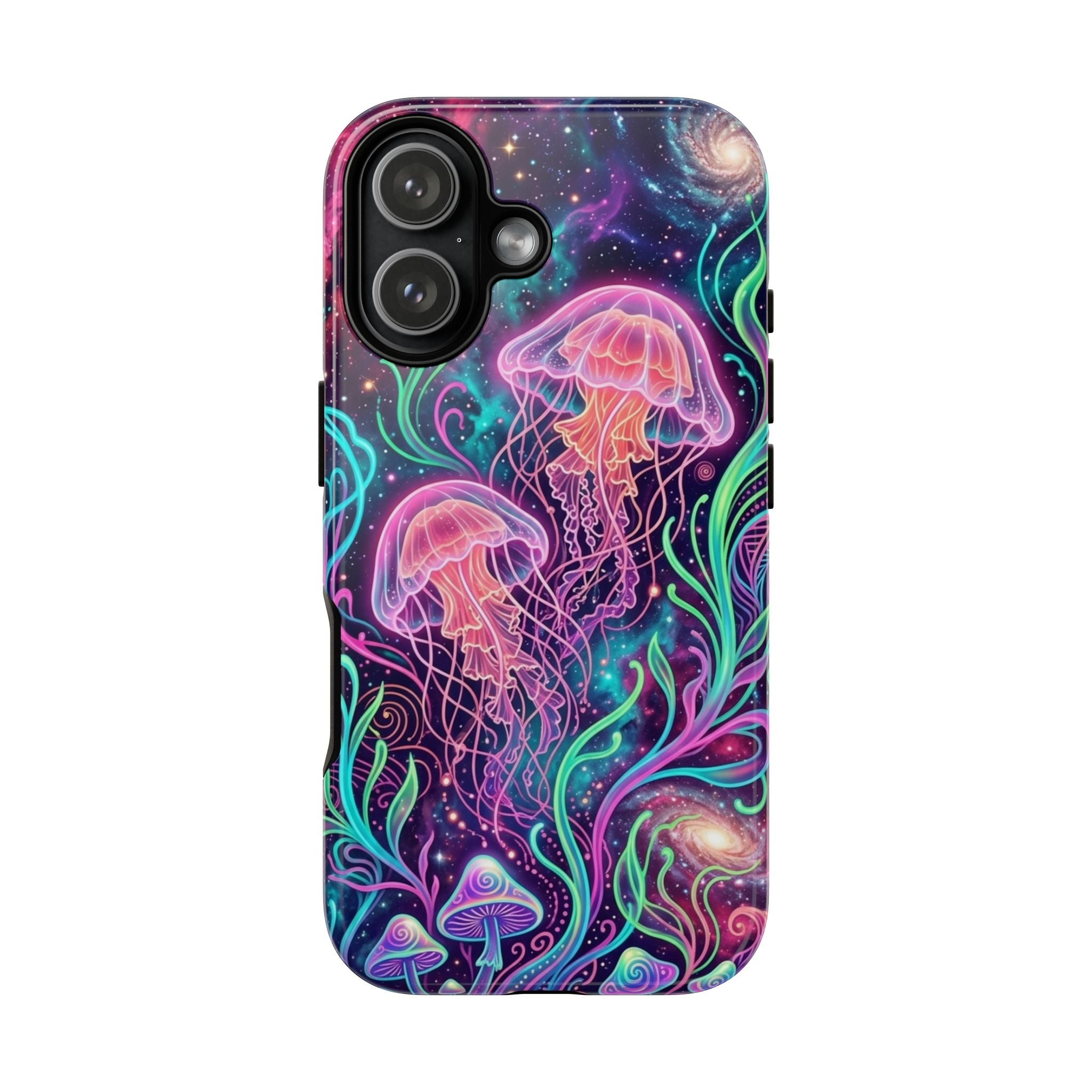 Jellyfish Galaxy Phone Case – Neon Sea Mushroom Tough Case