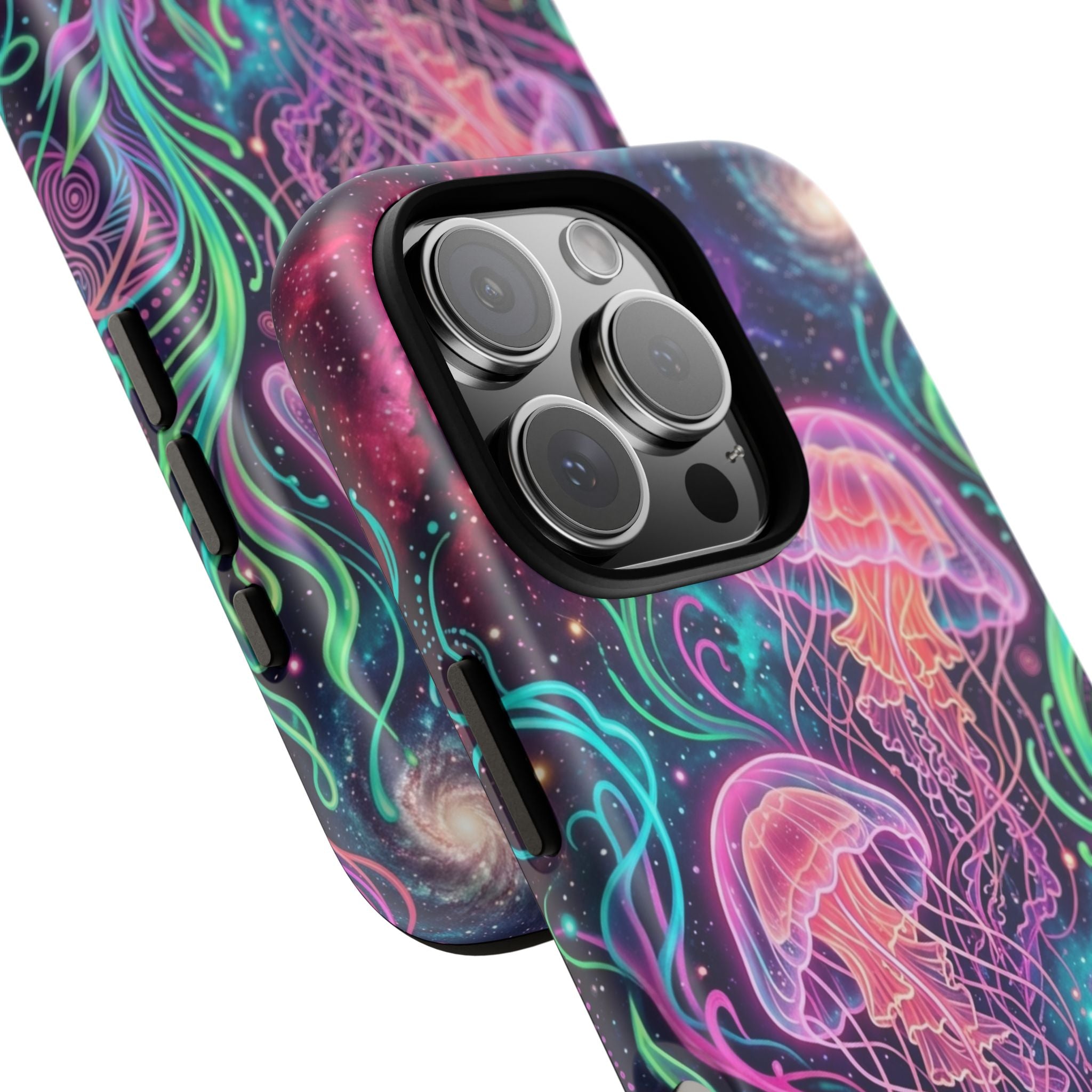 Jellyfish Galaxy Phone Case – Neon Sea Mushroom Tough Case