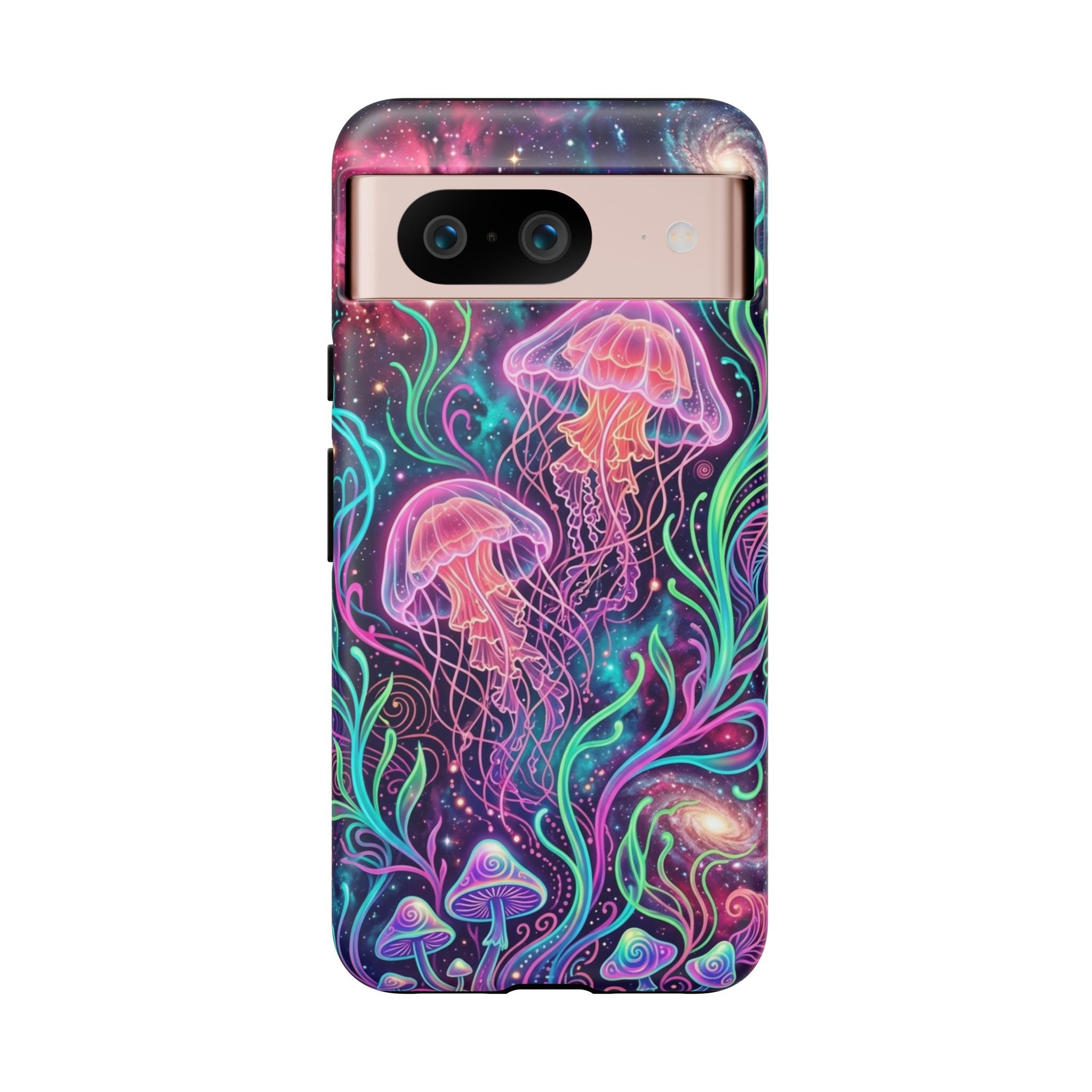 Jellyfish Galaxy Phone Case – Neon Sea Mushroom Tough Case