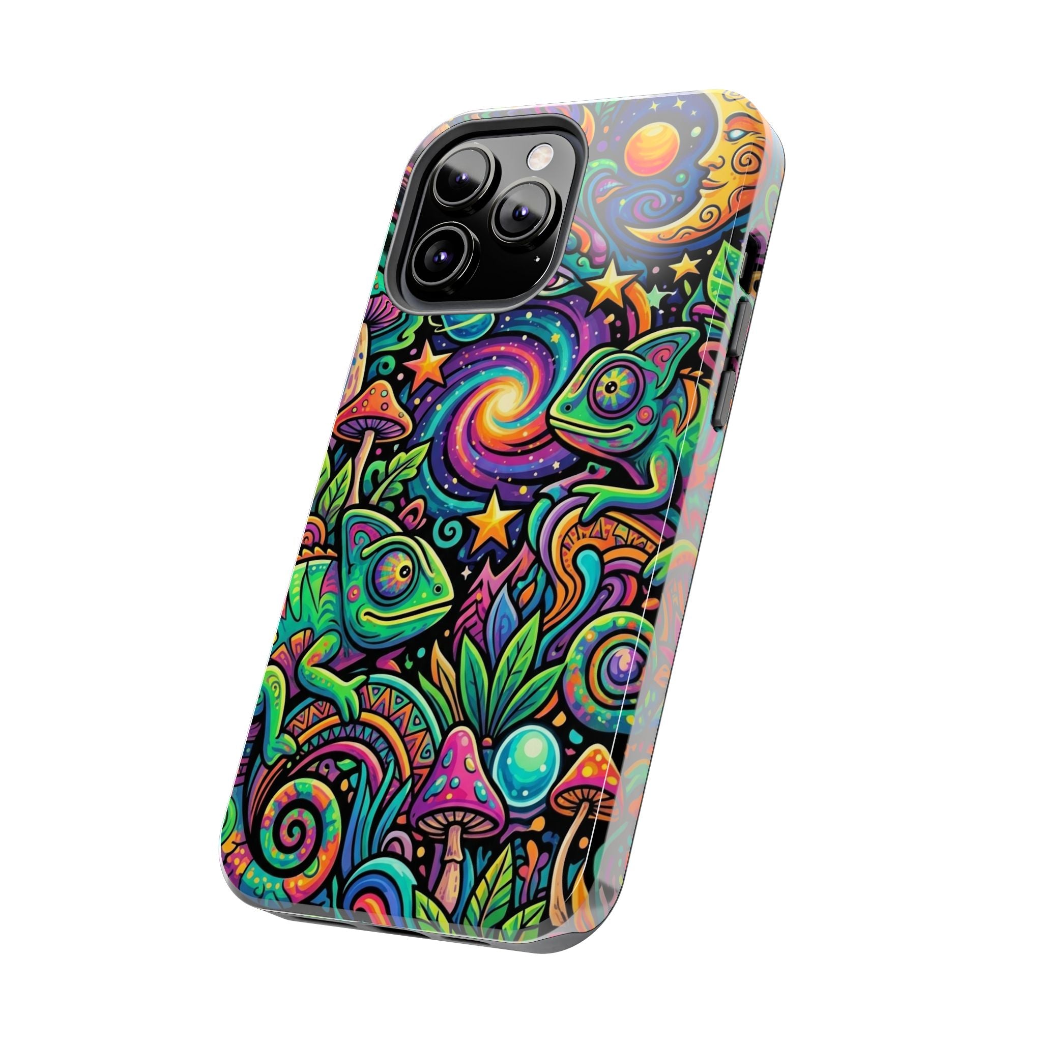Psychedelic Chameleon Swirl Tough Phone Case