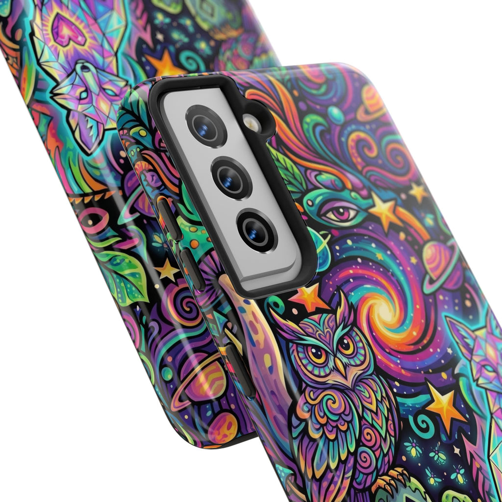 Psychedelic Owl/Wolf Tough Phone Cases