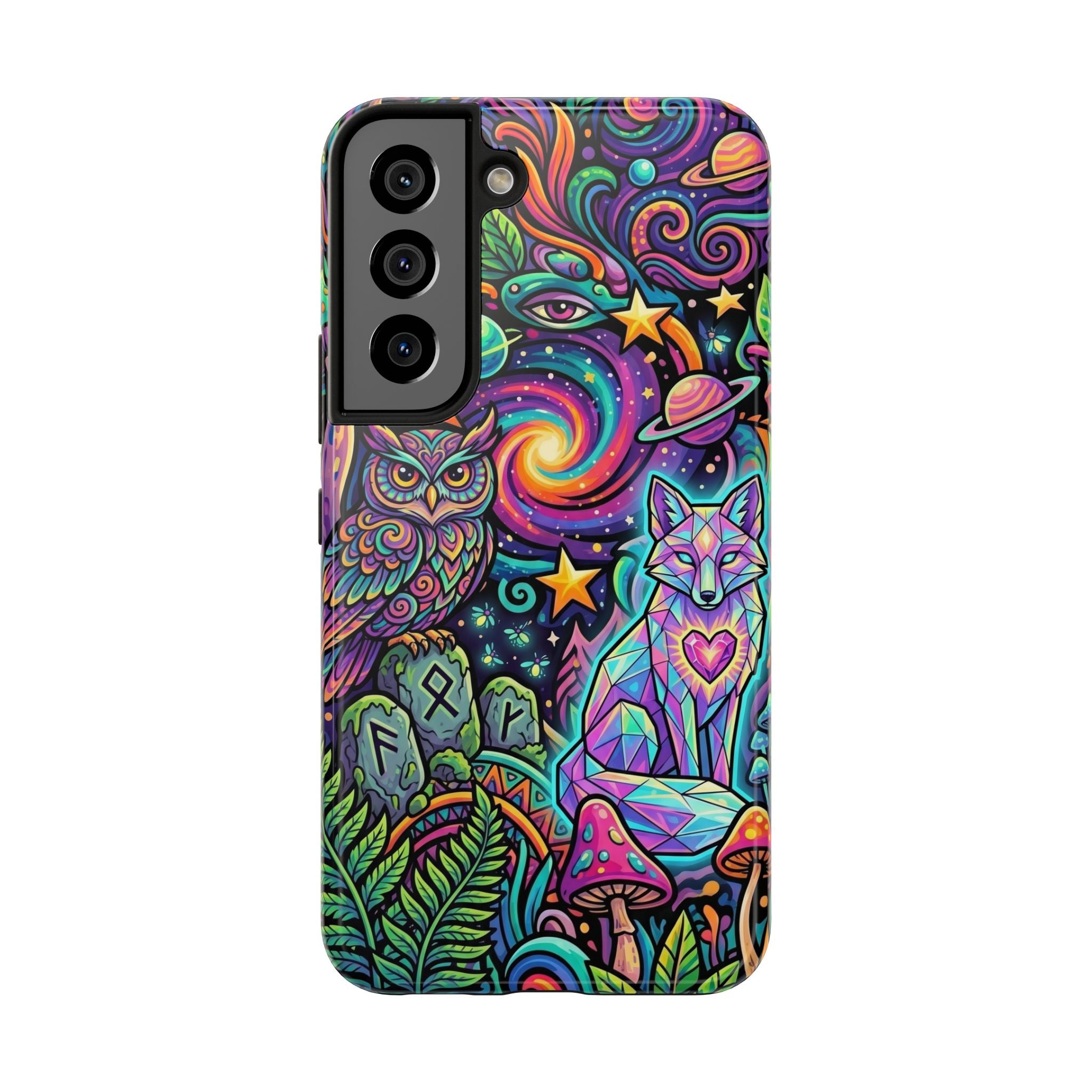 Psychedelic Owl/Wolf Tough Phone Cases